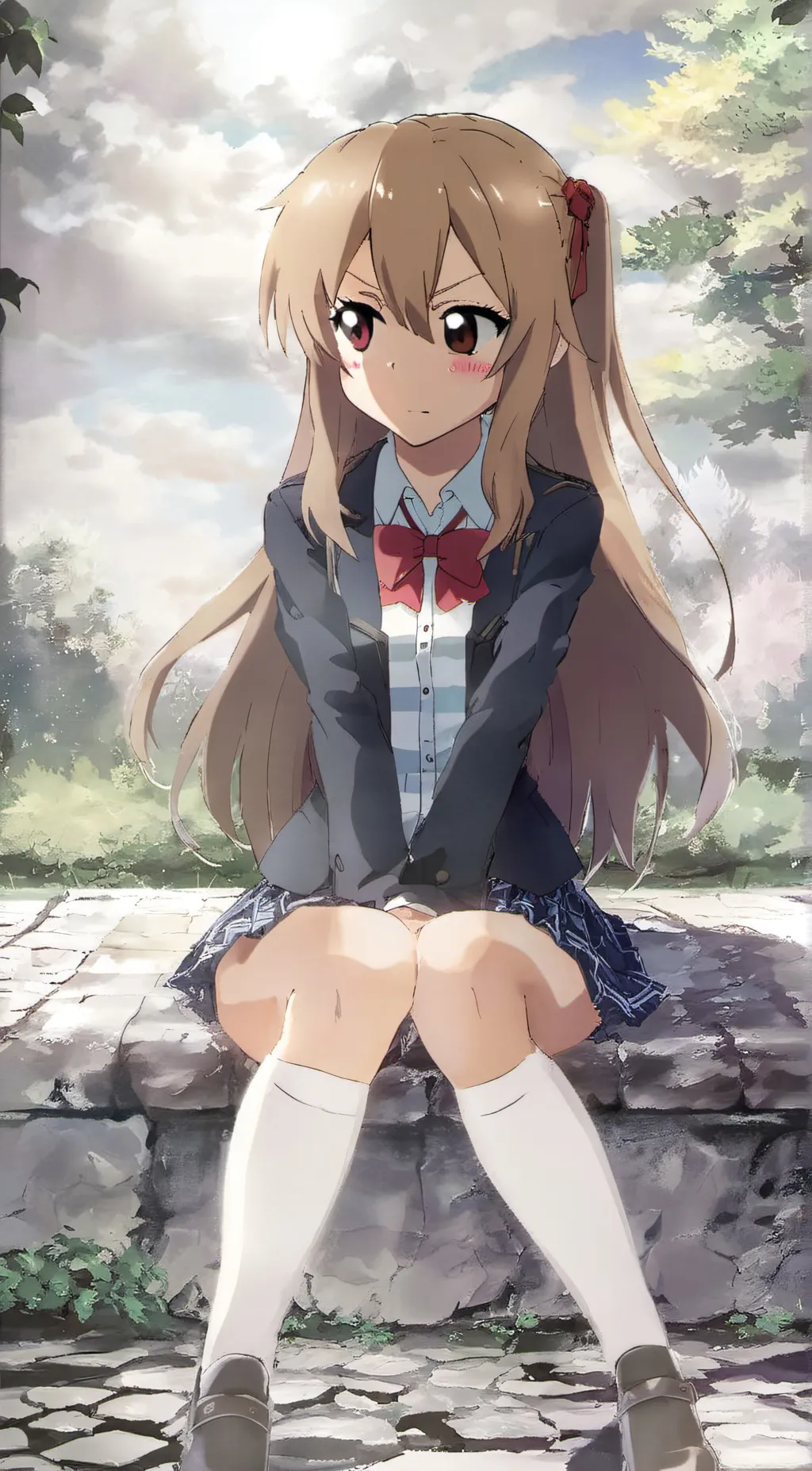 ai character: Taiga Aisaka❤️💙 background