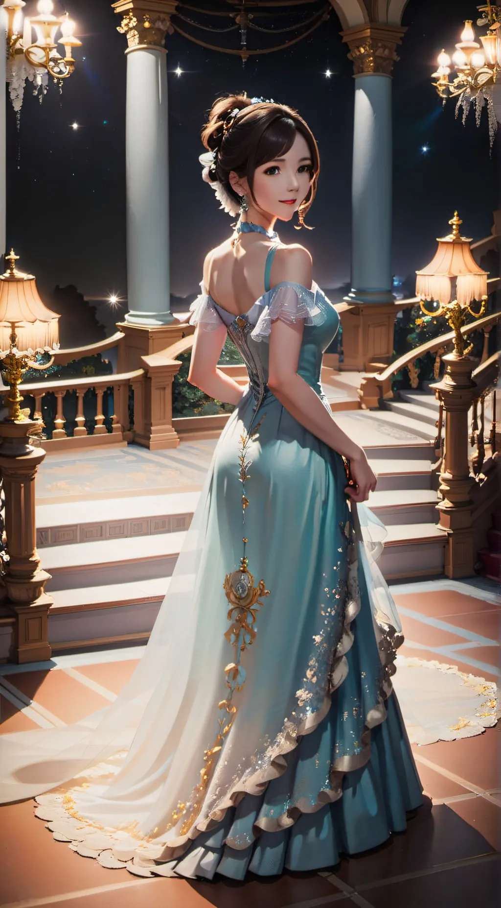 ai character: Qween Emily  background