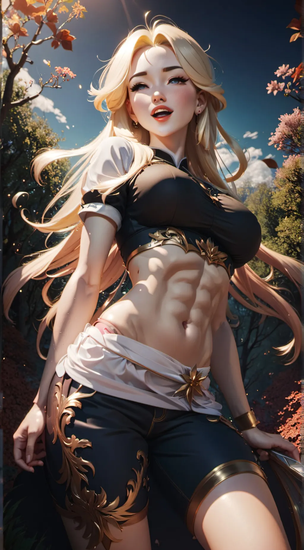 ai character: telia black.  background