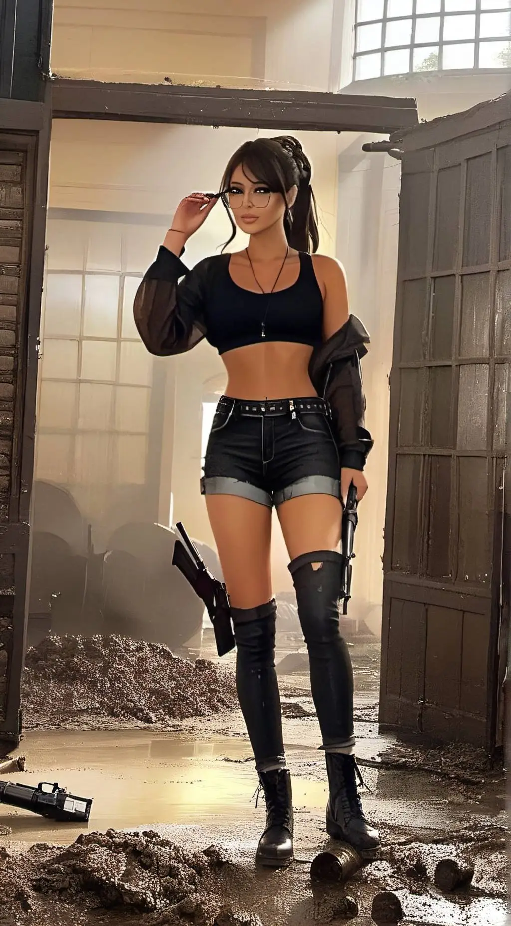 ai character: SSSniperwolf  background