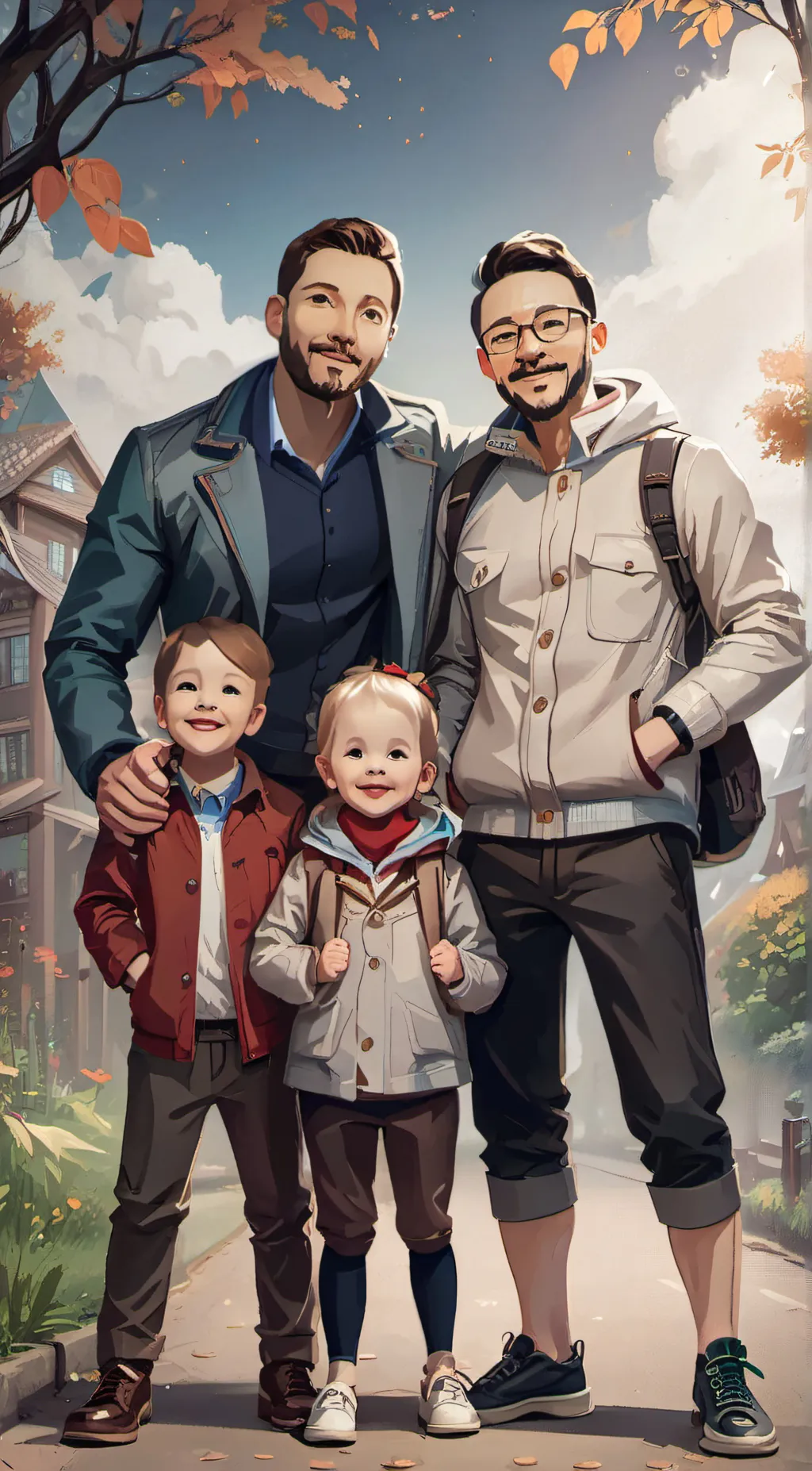 ai character: Afton family  background