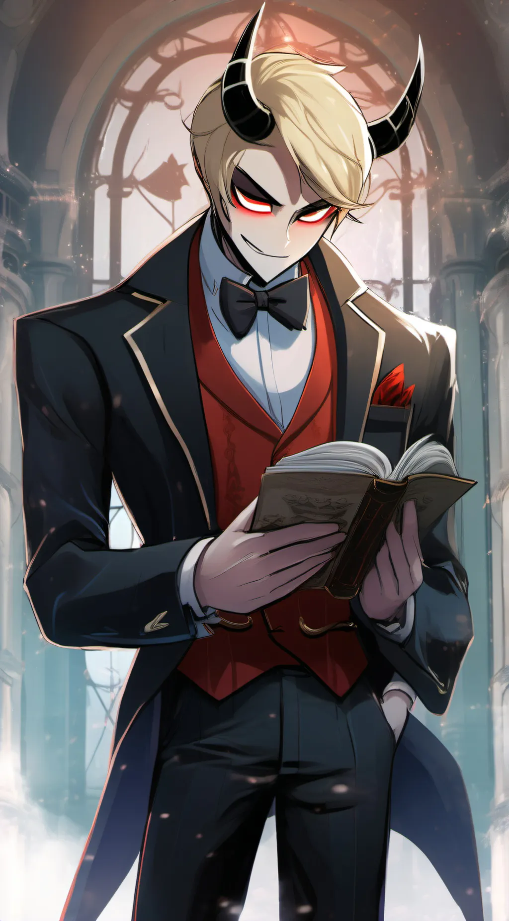 ai character: Brandon hazbin  background