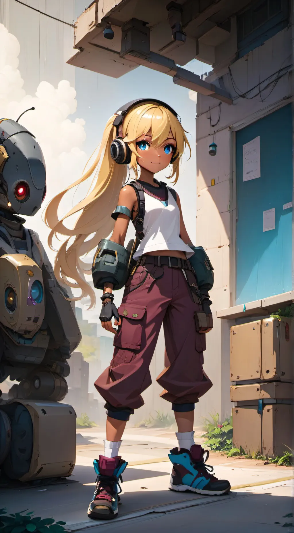 ai character: curly brace background