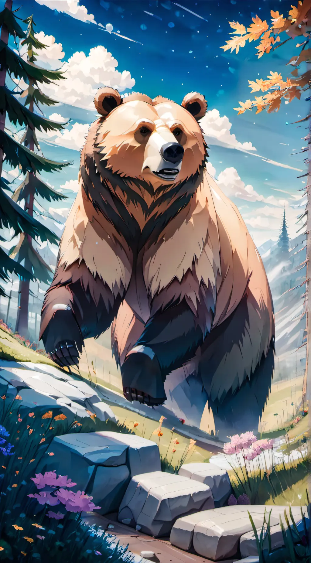 ai character: Bear background