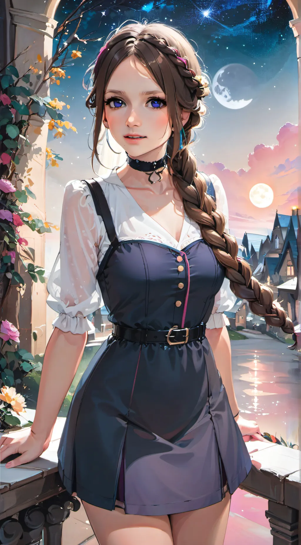 ai character: SapphireMoonstone  background