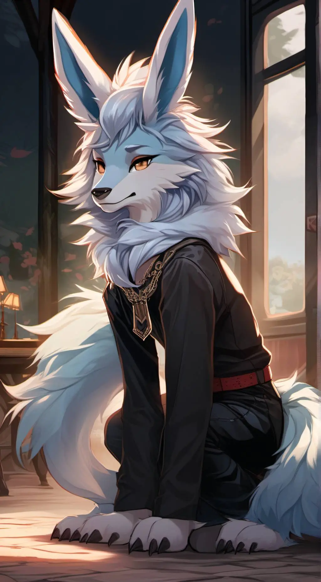 ai character: floofy background