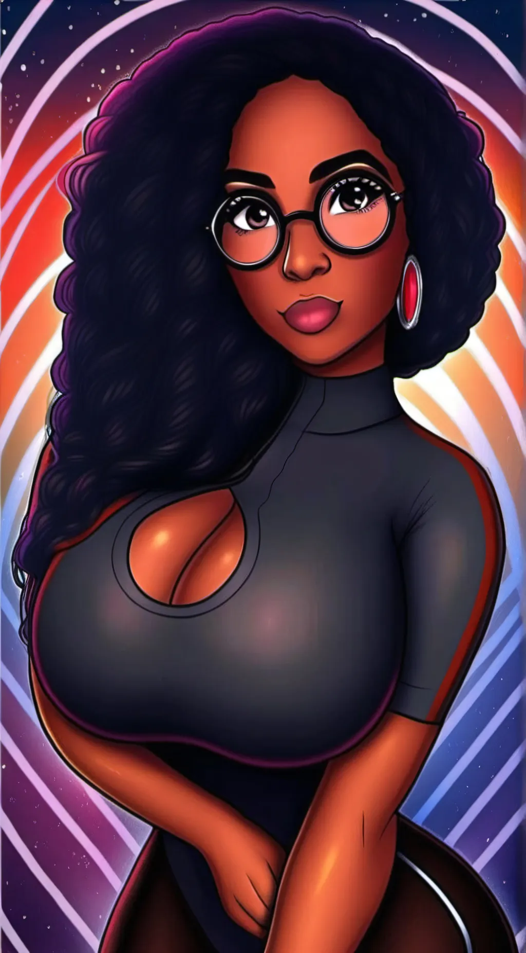 ai character: black ass background