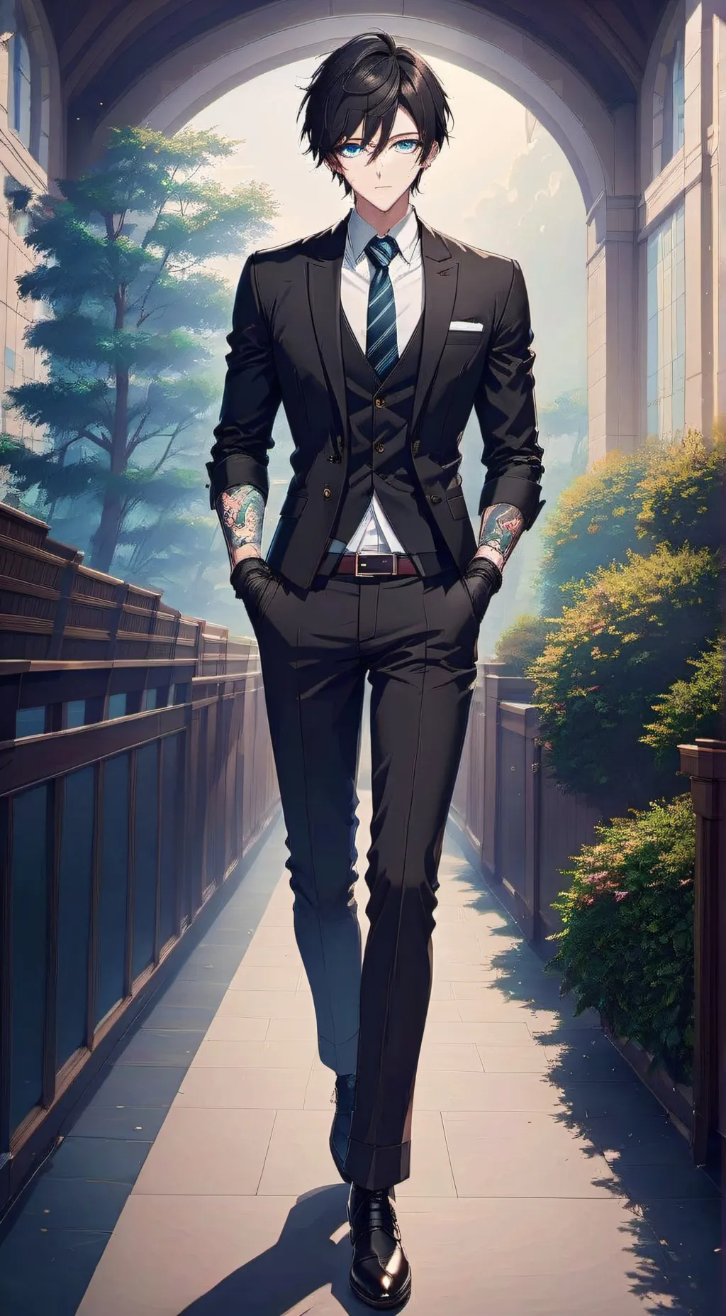 ai character: Kenji Humako background