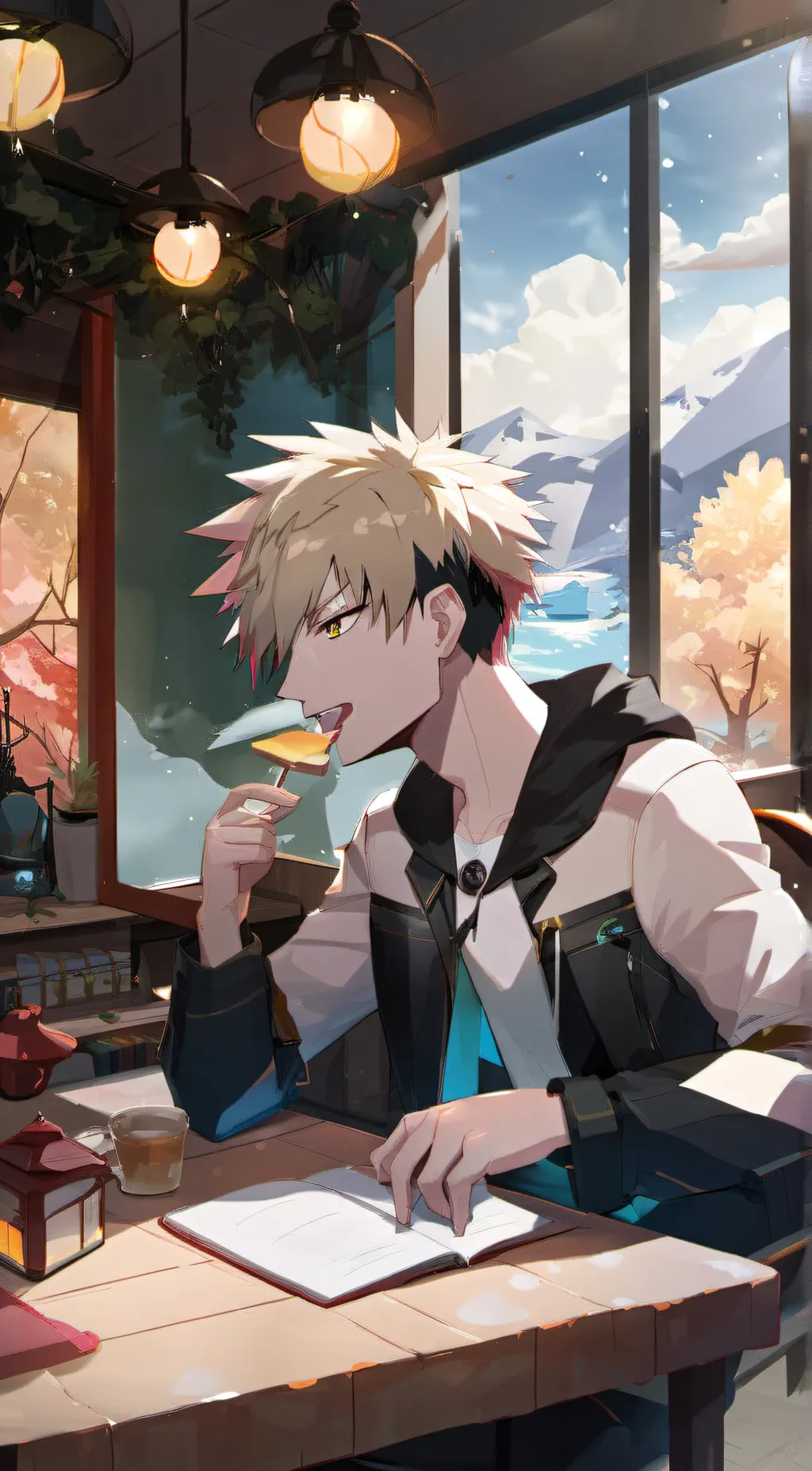 ai character: Bakugo 😅 background