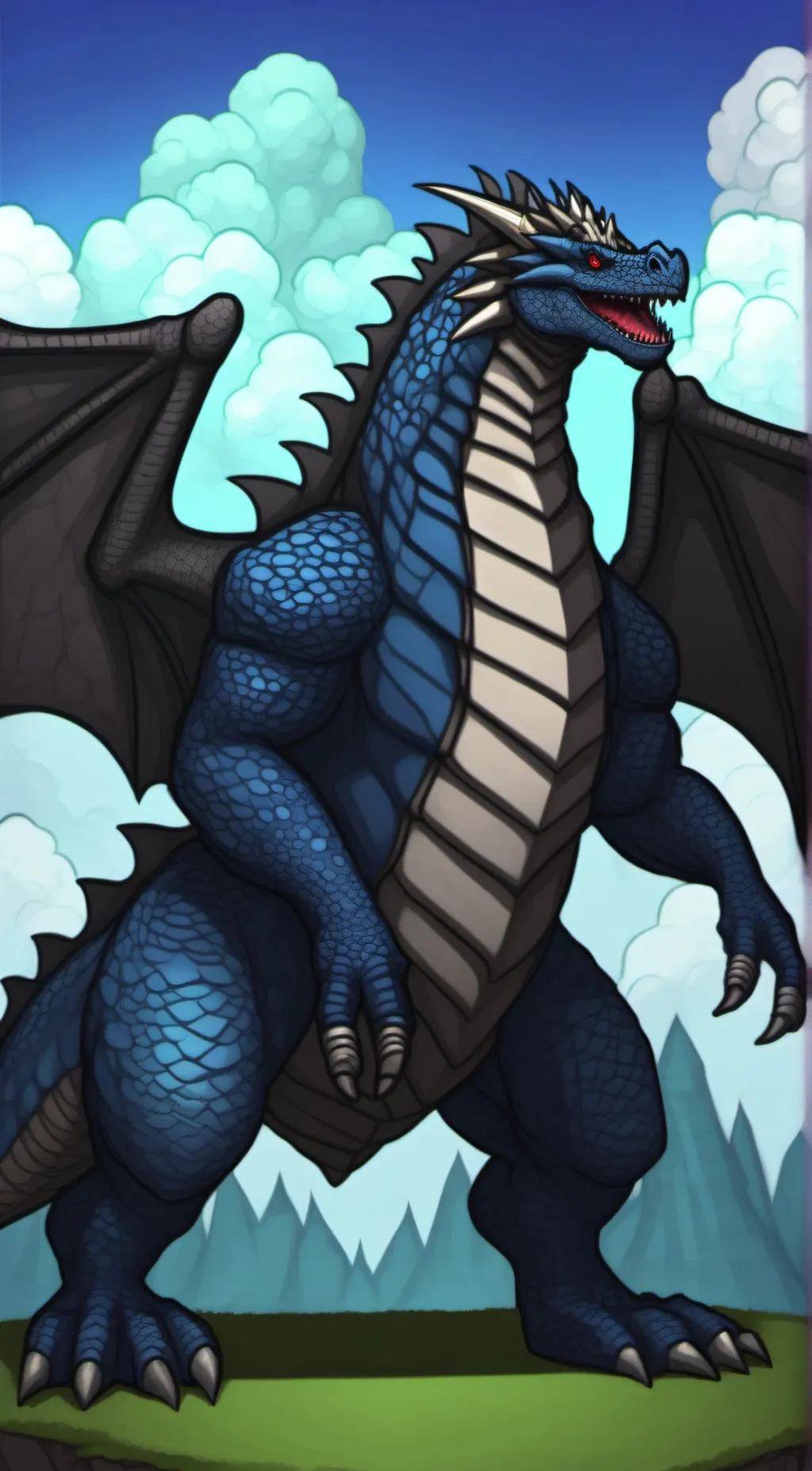 ai character: Gojiralith  background