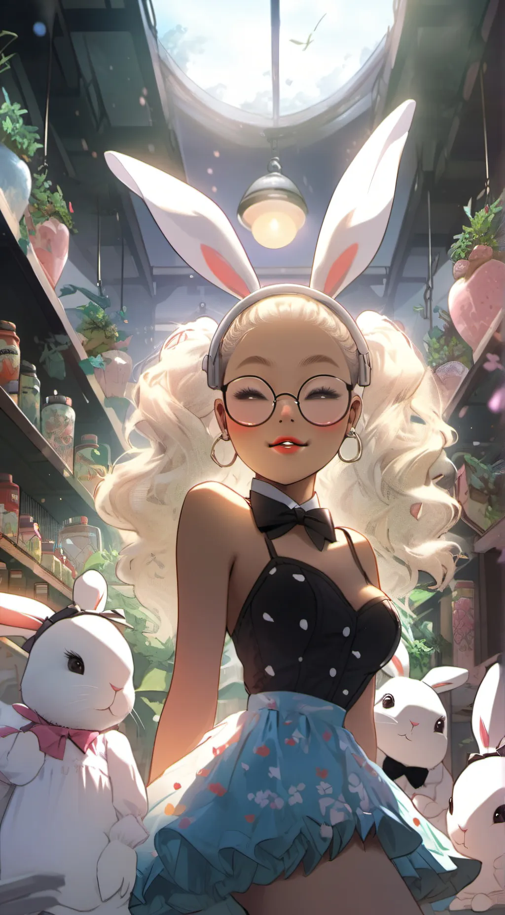 ai character: bunny  background