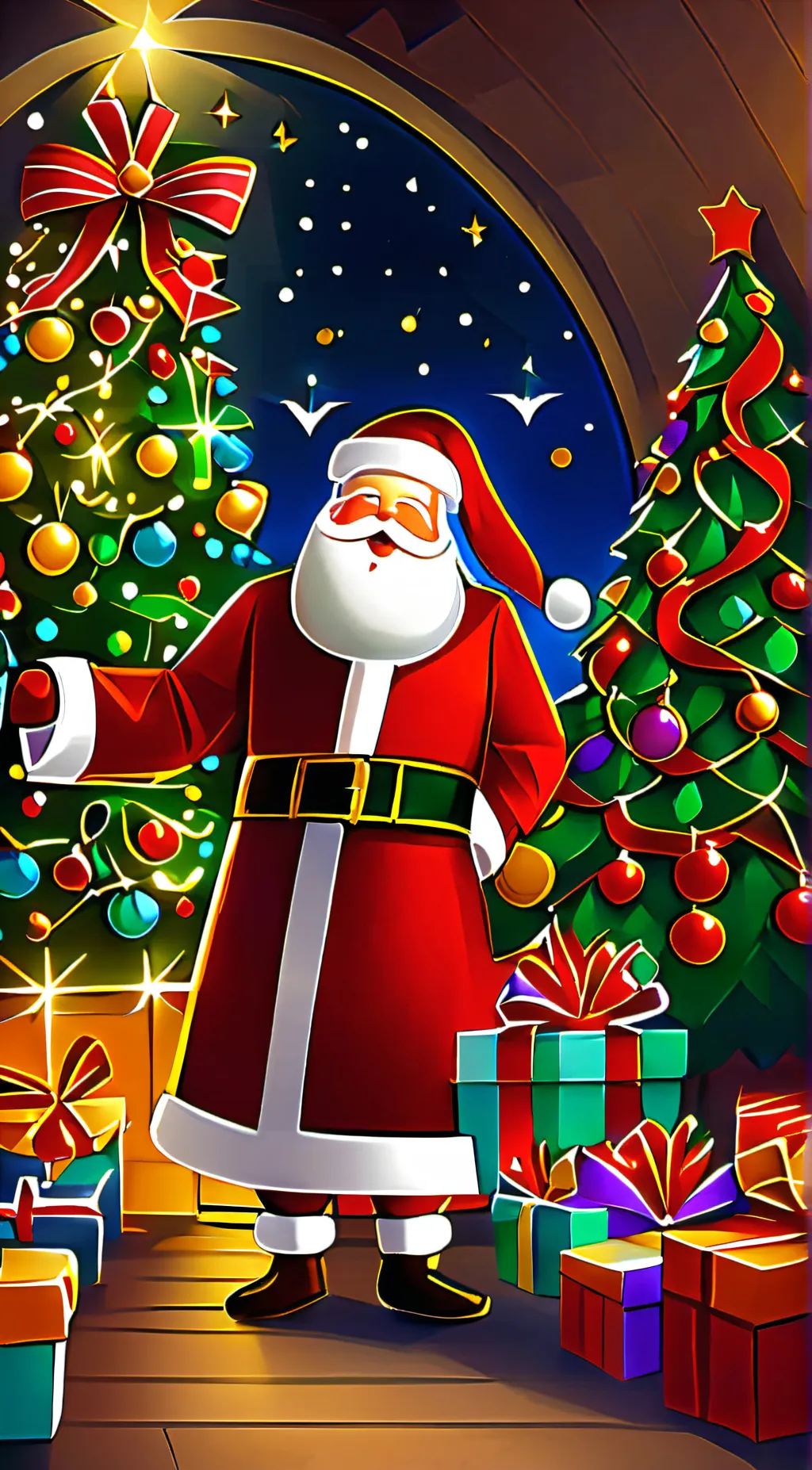 ai character: Santa background
