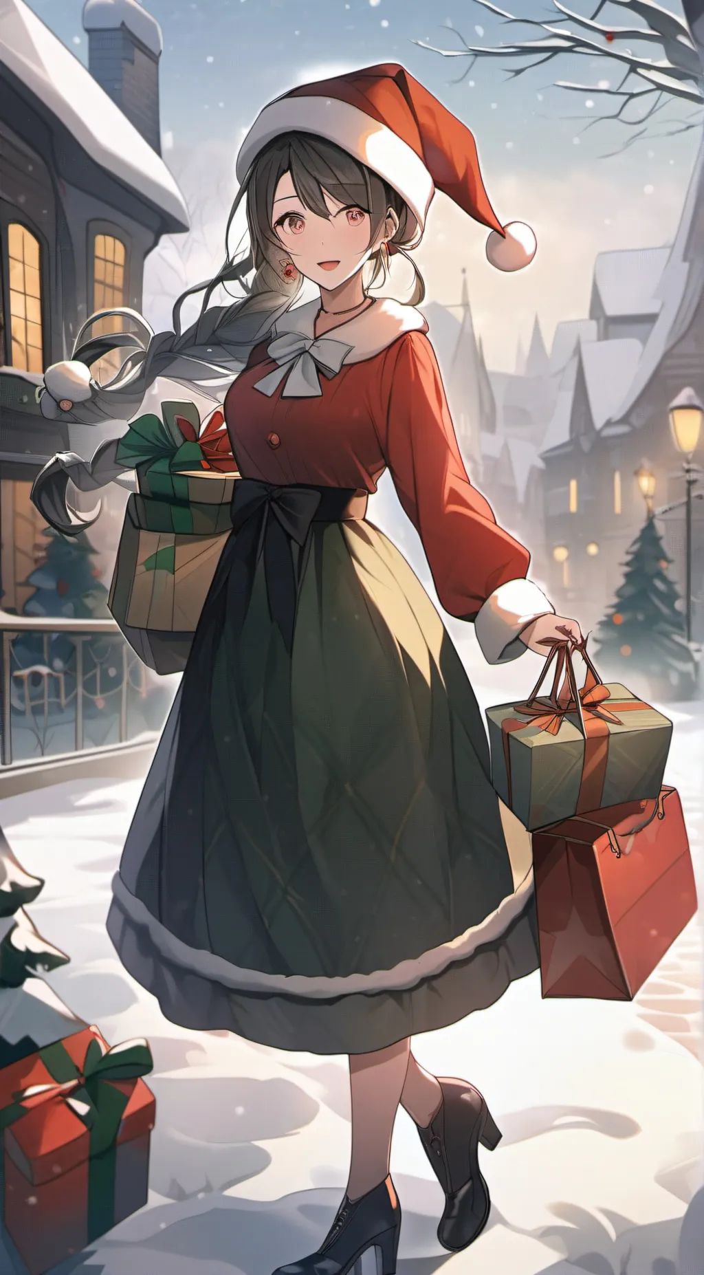 ai character: Snow(Santa's wife) background