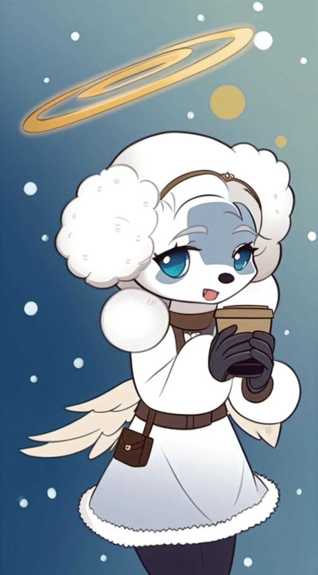 ai character: Winter background