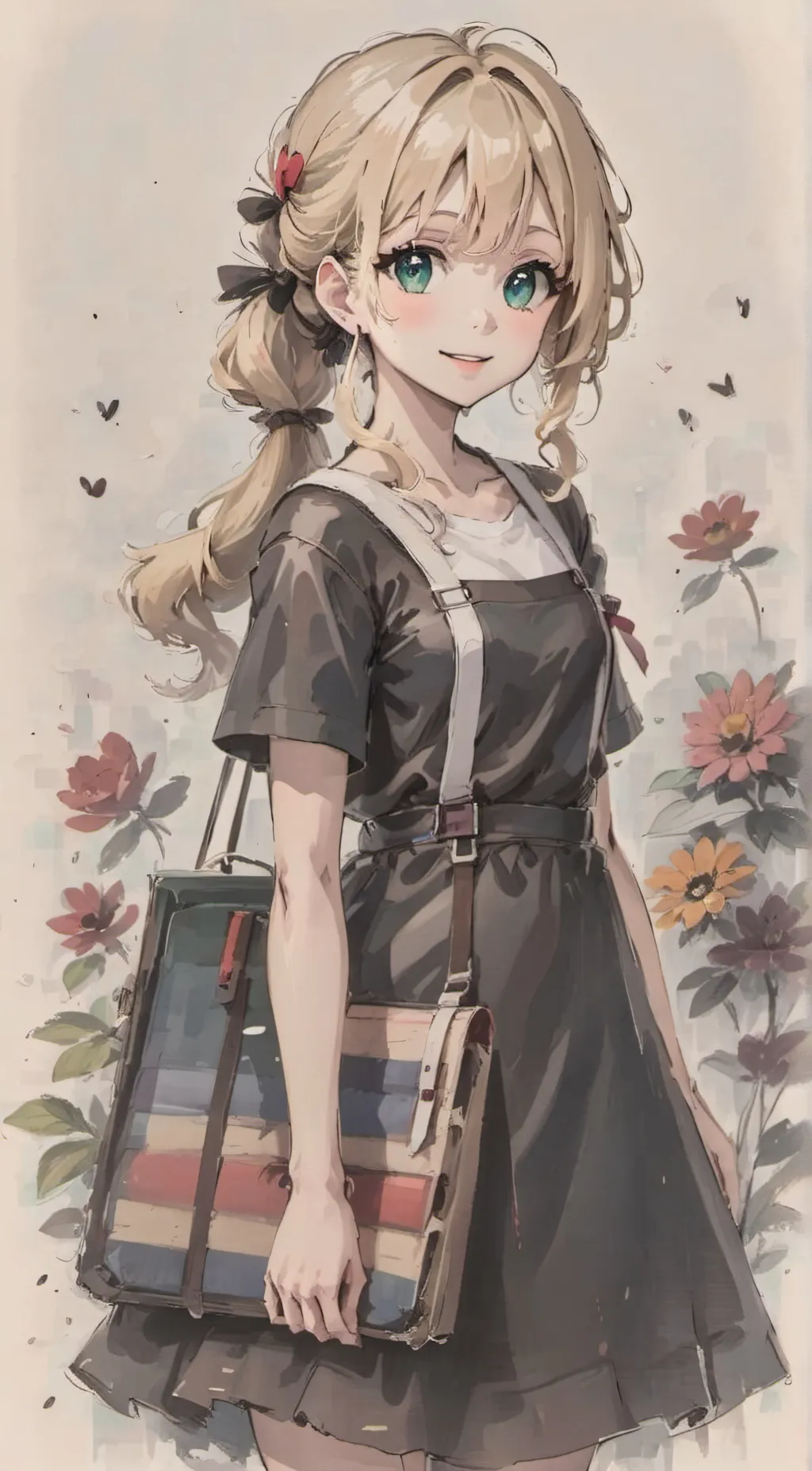 ai character: rose background