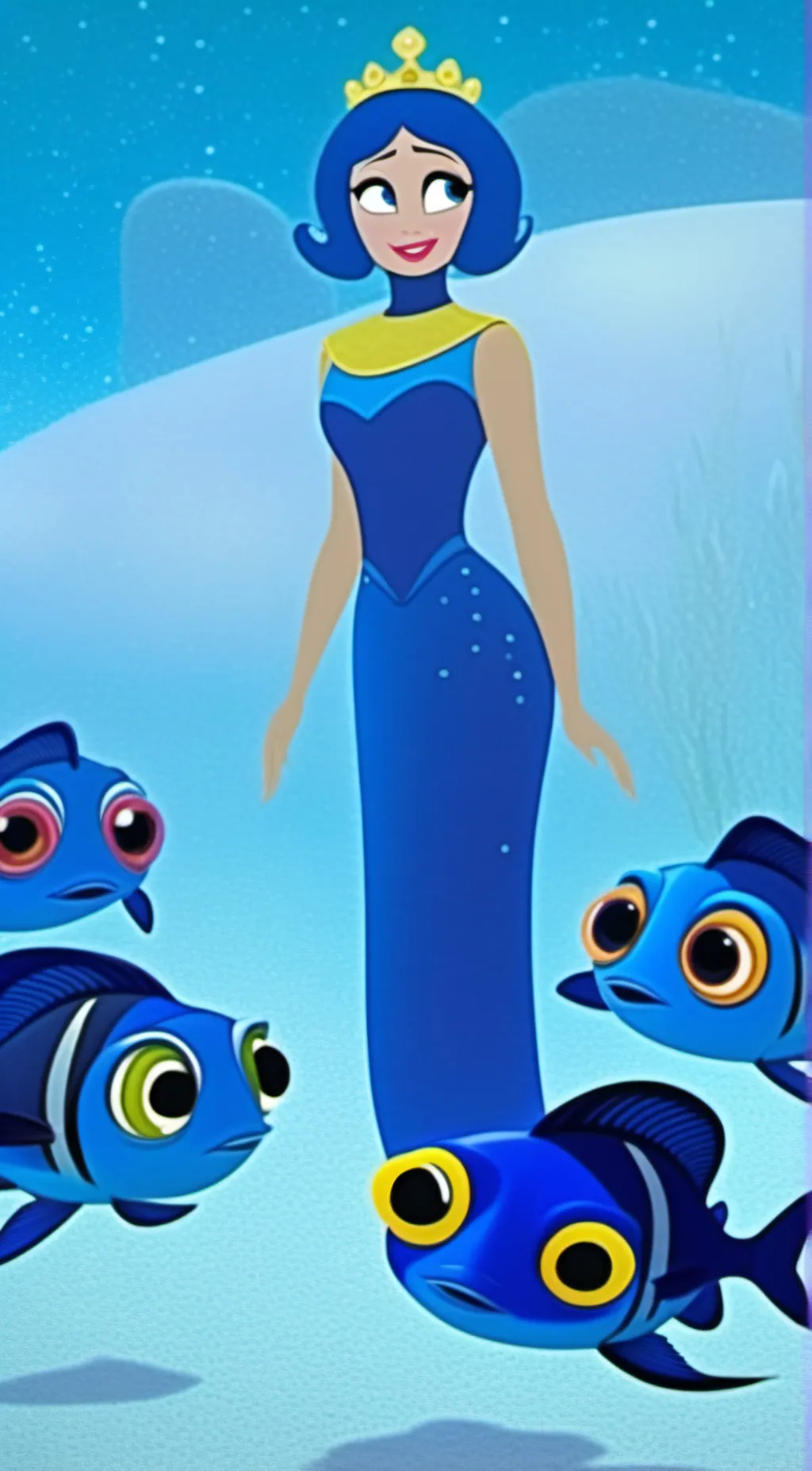 ai character: Dory crying background