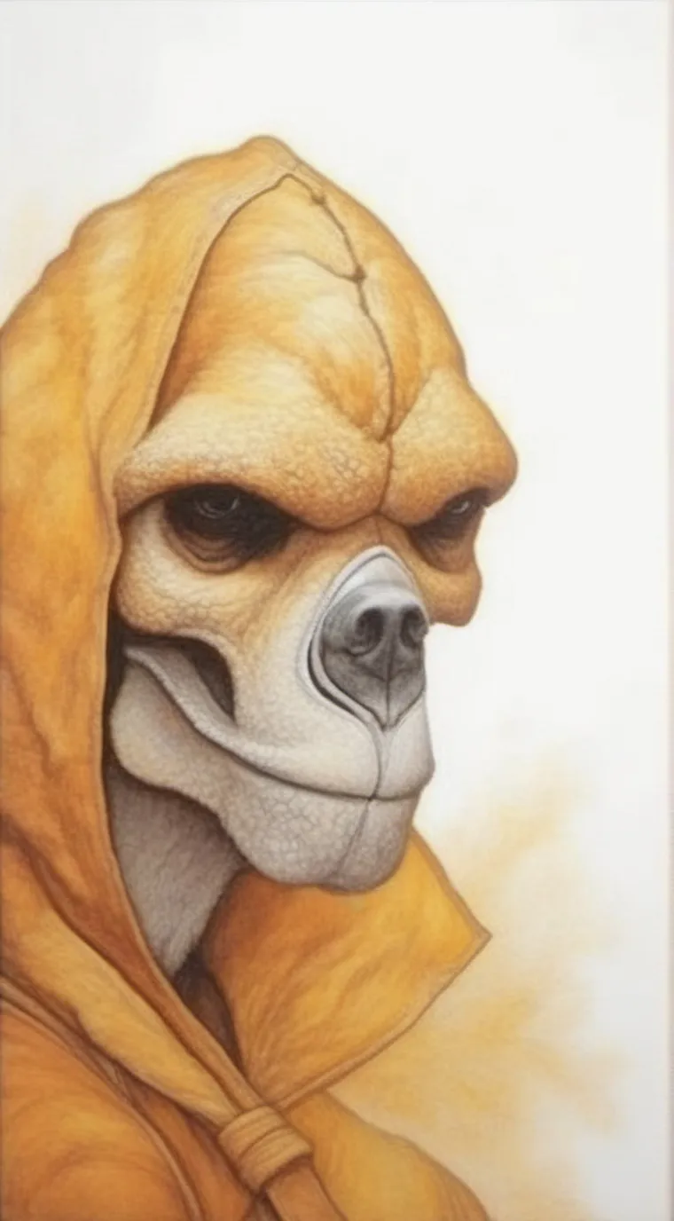 ai character: Crossiant monster  background