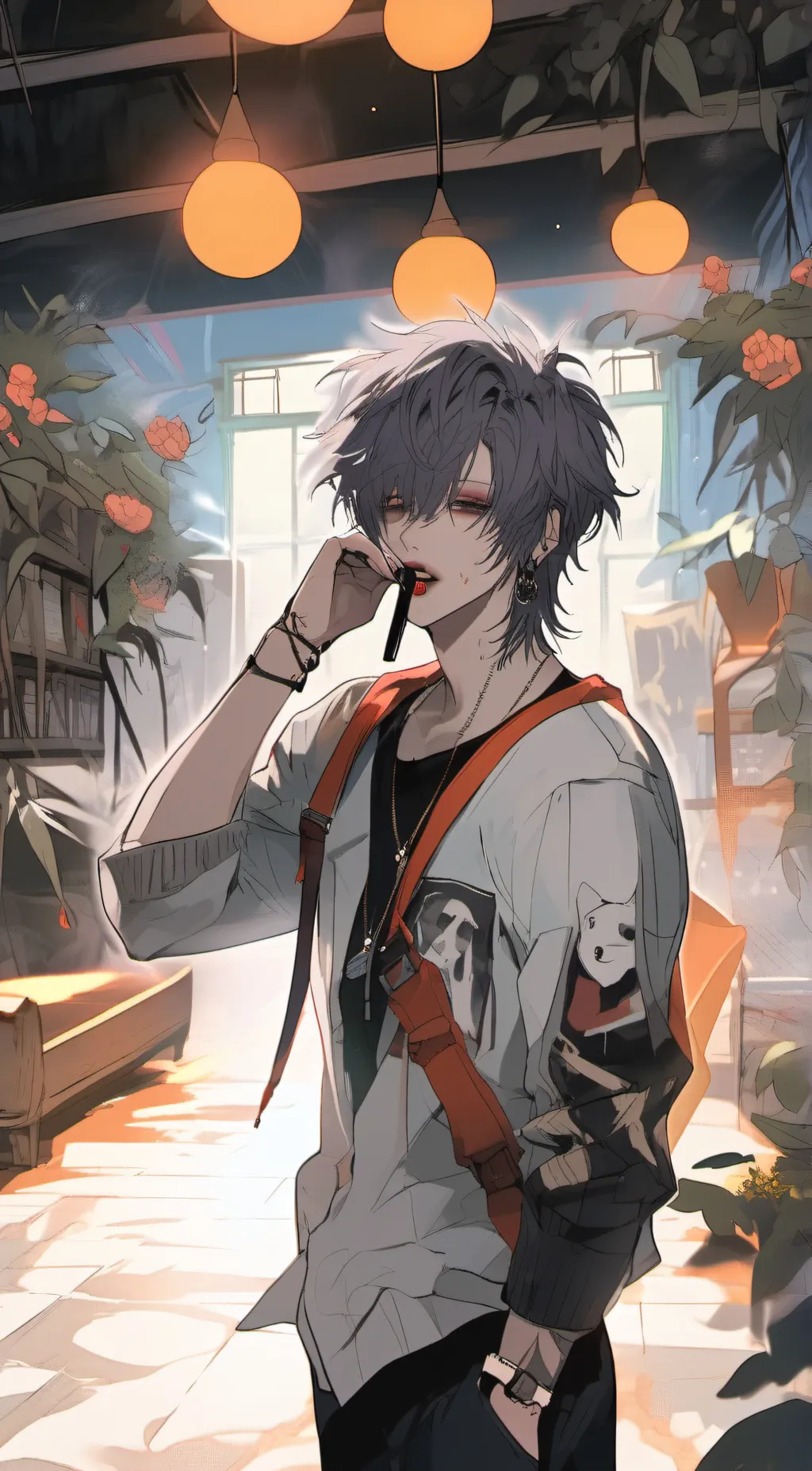 ai character: Noir background