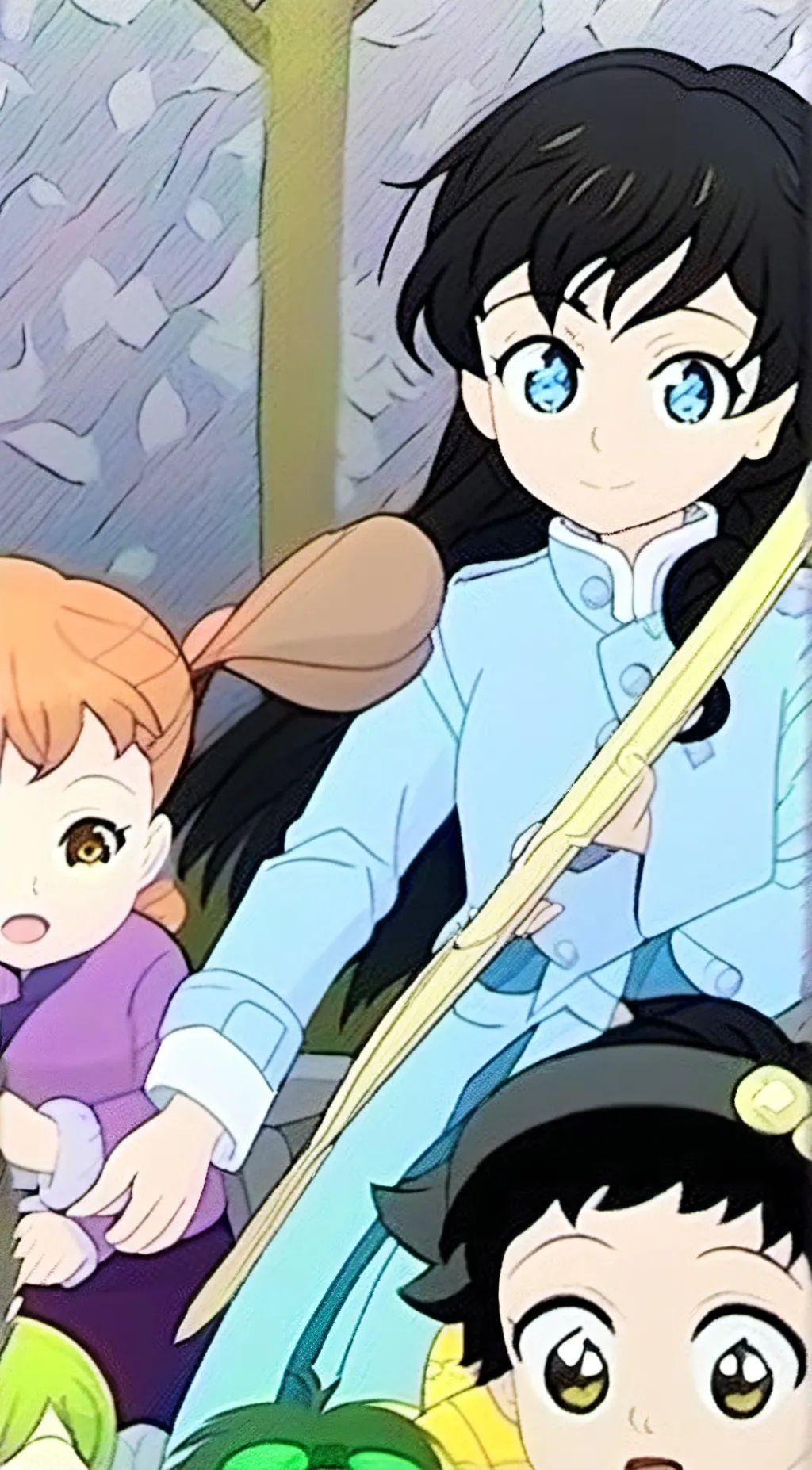 ai character: Muchiro and yui  background