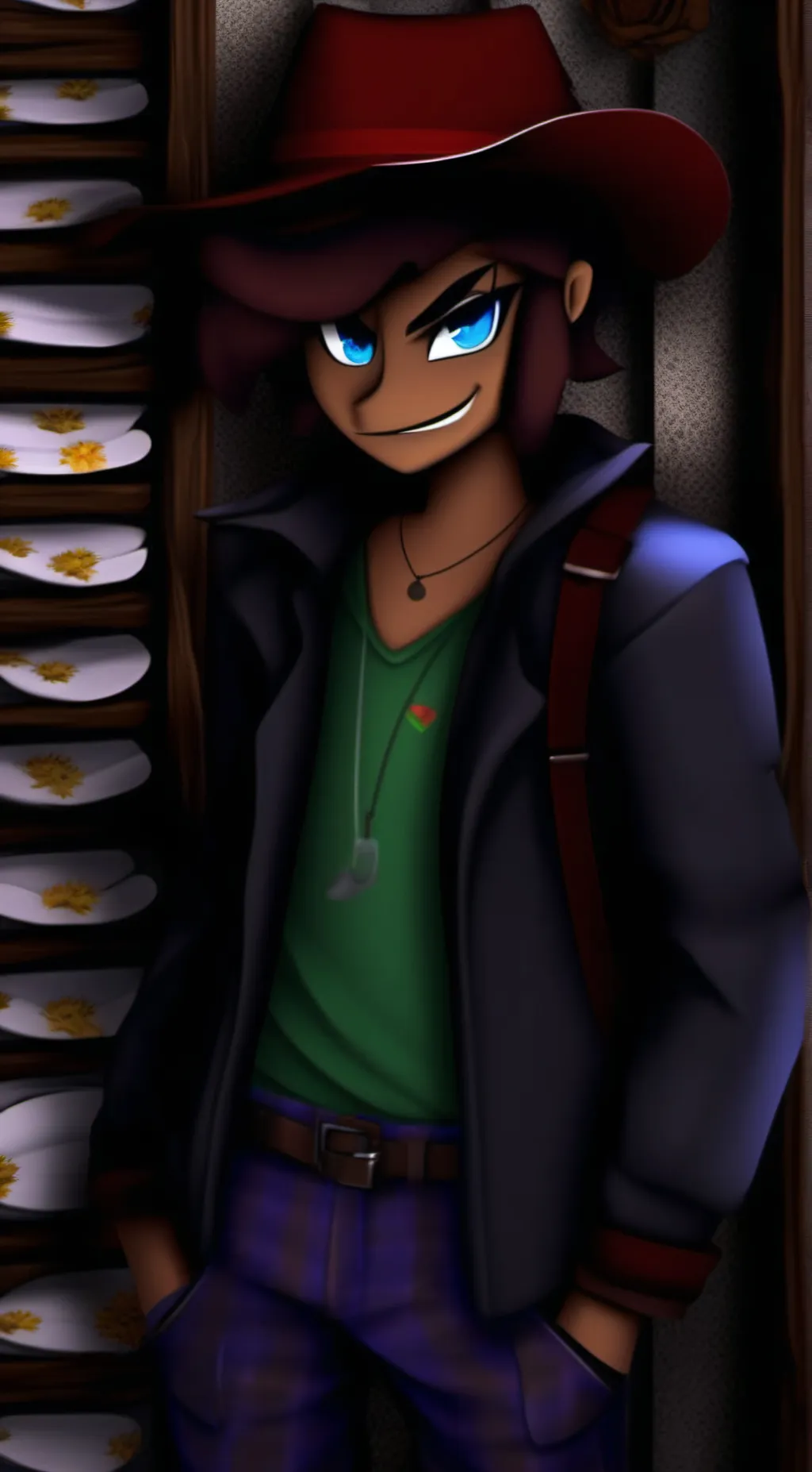 ai character: Freddy the cowboy  background