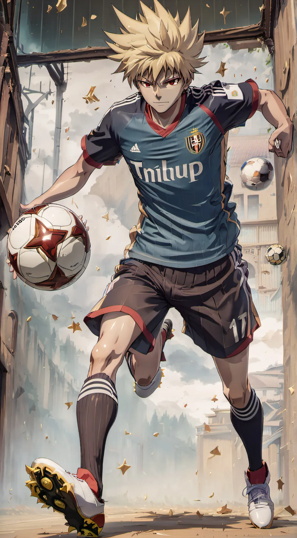 ai character: bakugo (soccer)  background