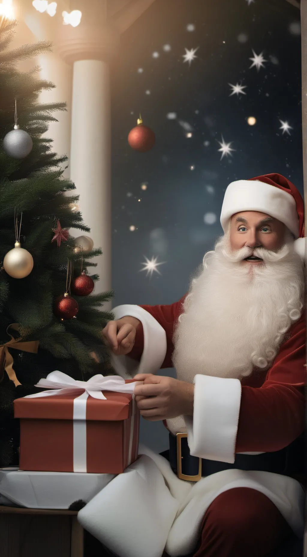 ai character: santa clause background