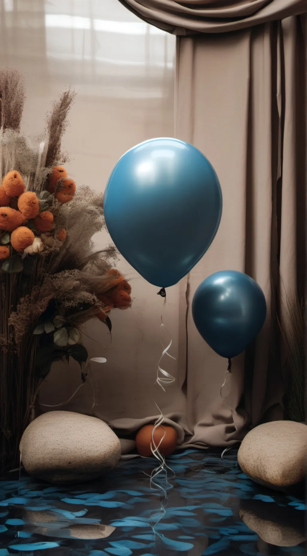 ai character: an unflated ballon background