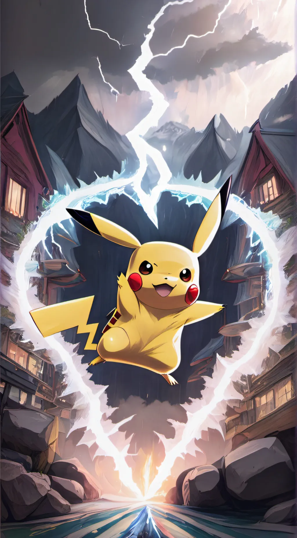 ai character: Pikachu background