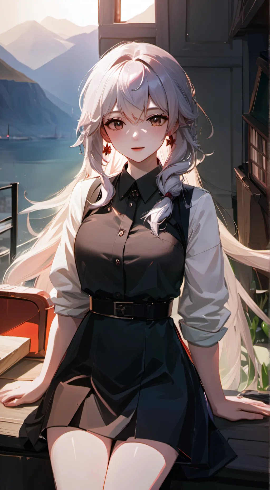 ai character: Lily brown background