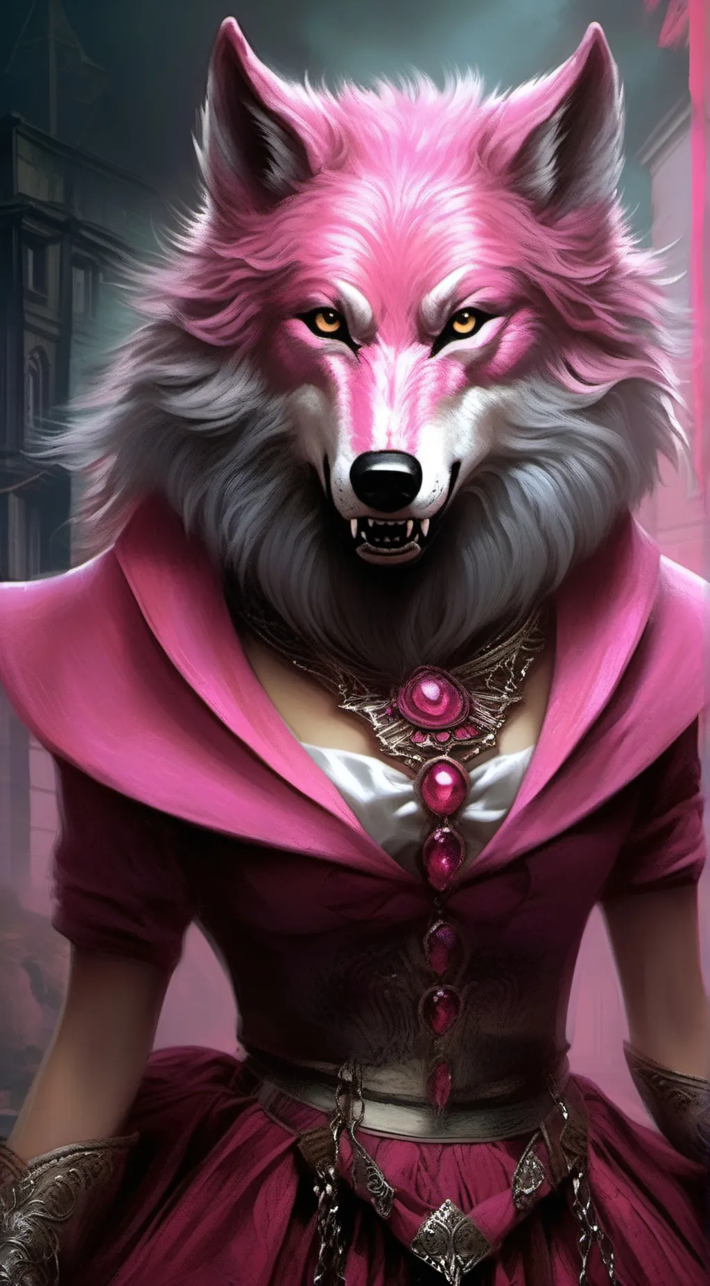 ai character: Wolfy background