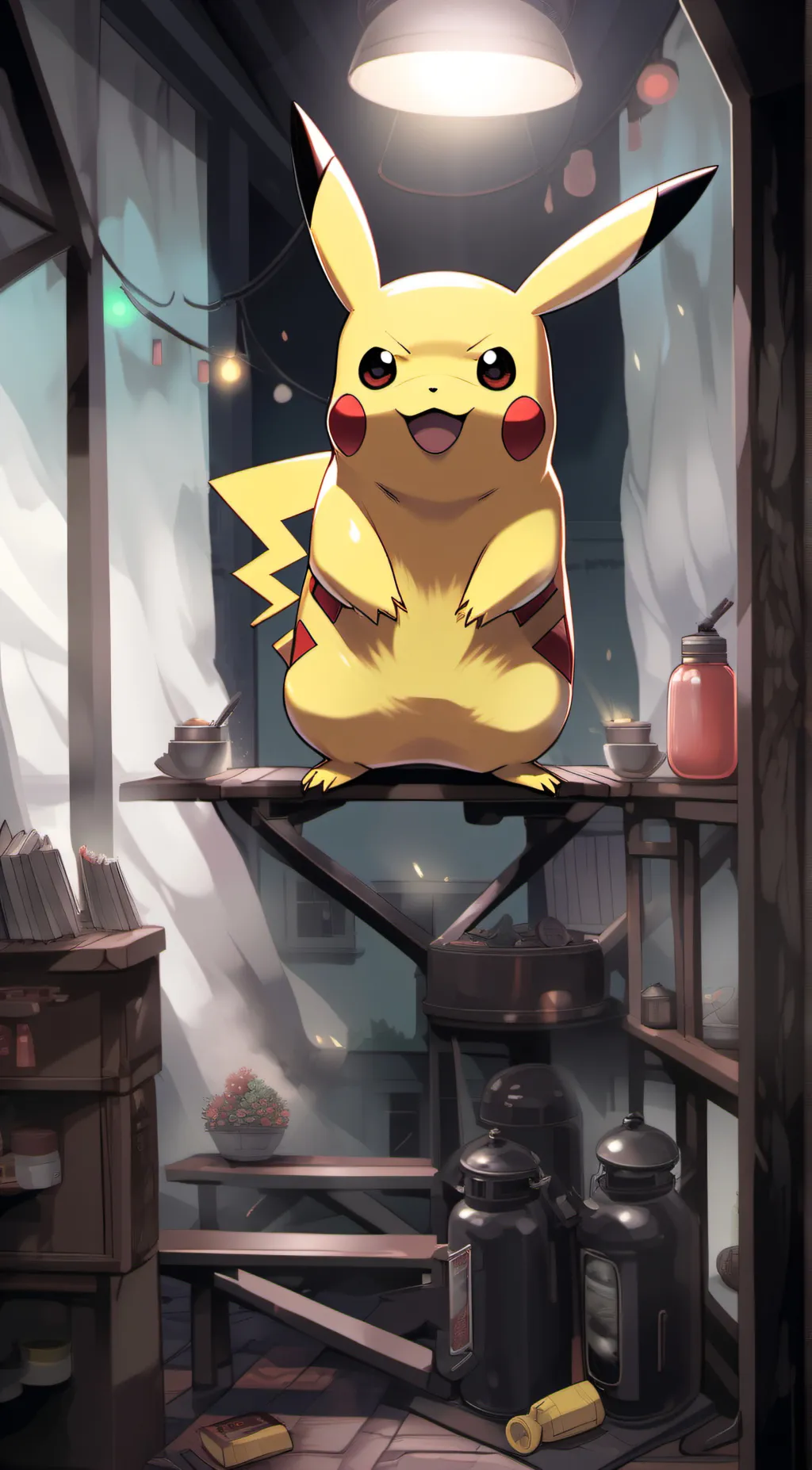 ai character: pikachu! background