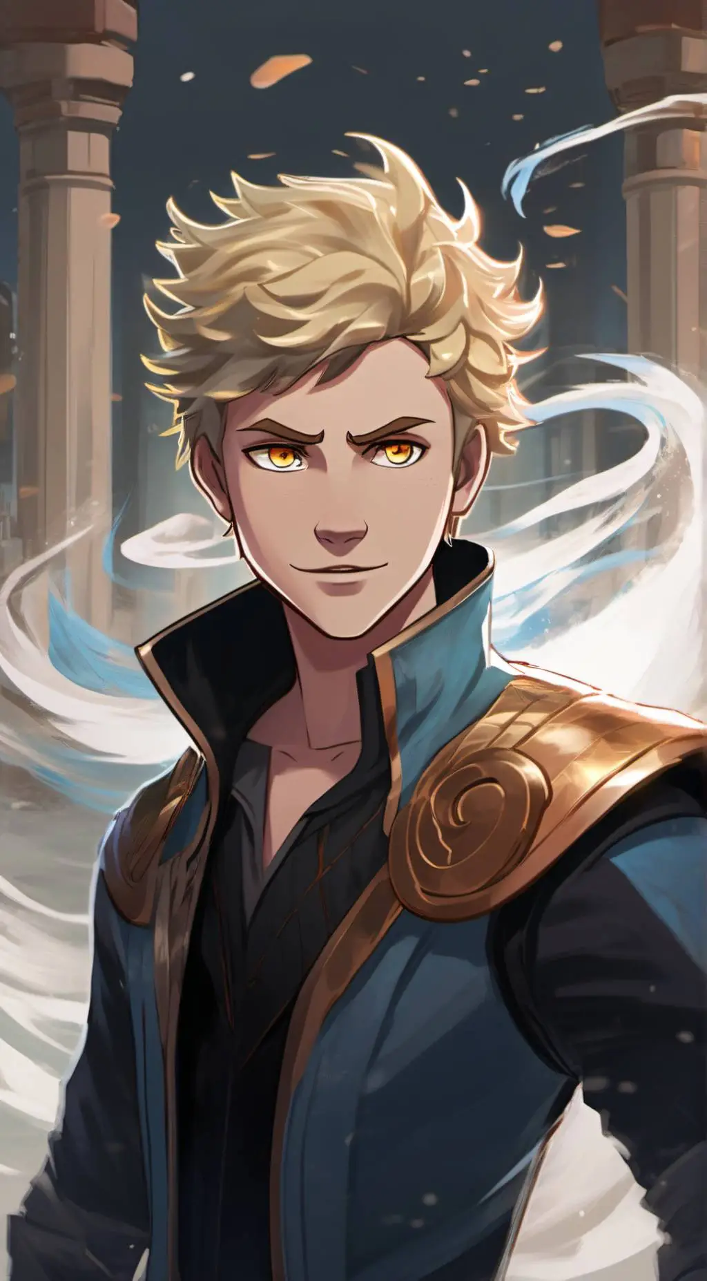 ai character: Luke Castellan. background