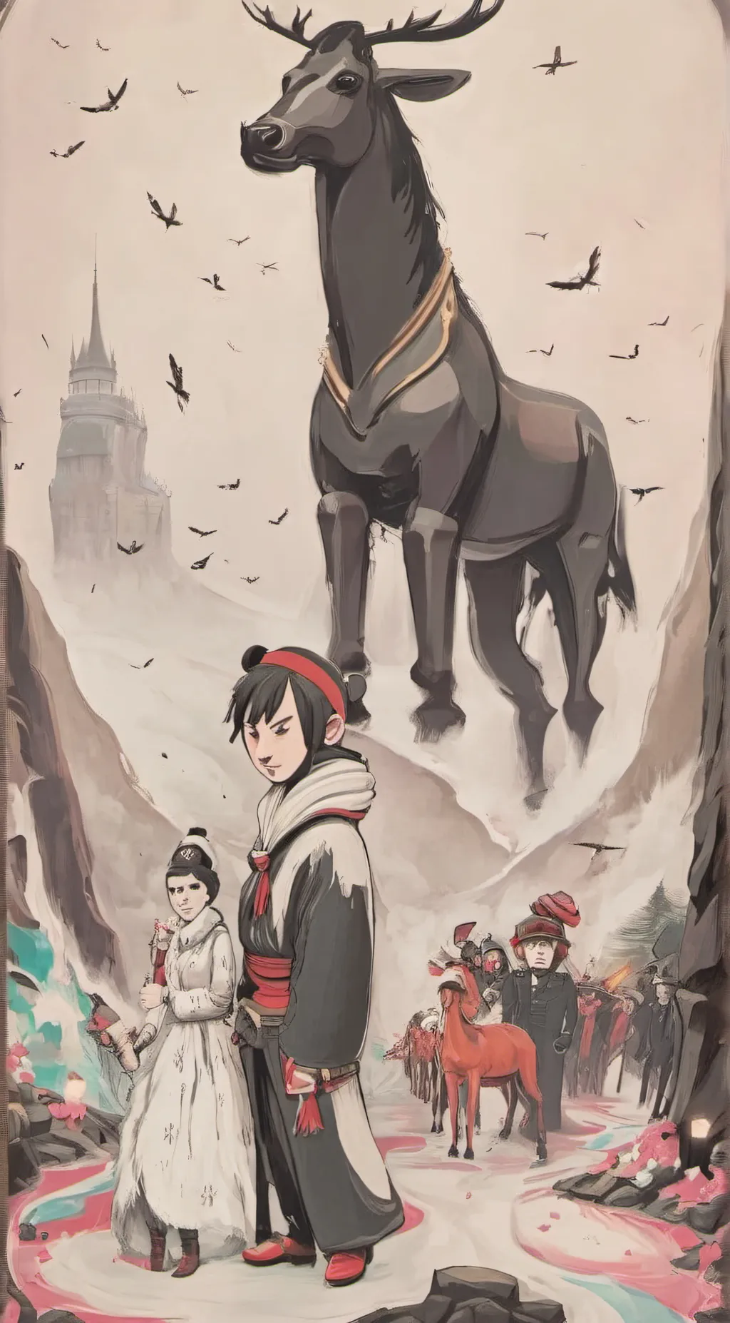 ai character: love horse background