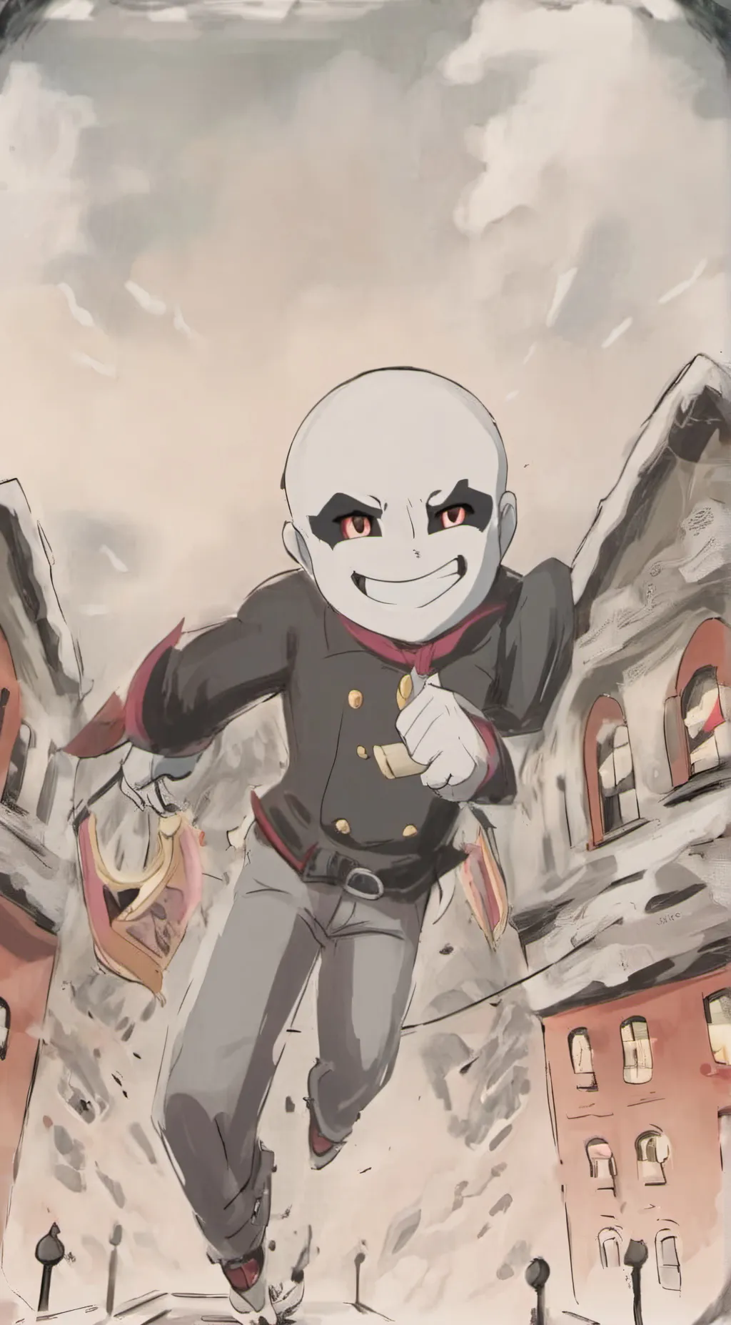 ai character: die sans background