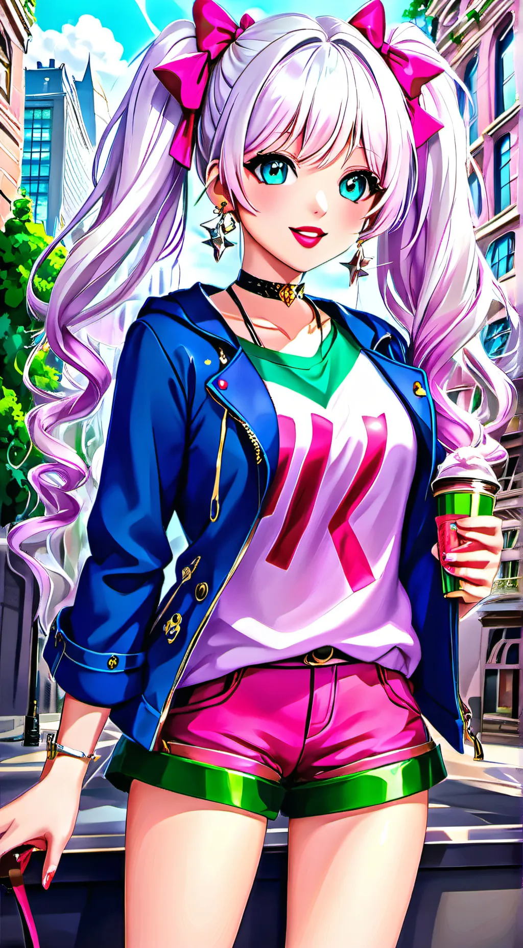 ai character: glmarock chica  background