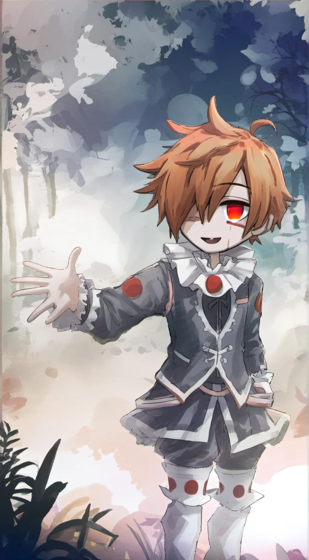 ai character: Pennywise  background