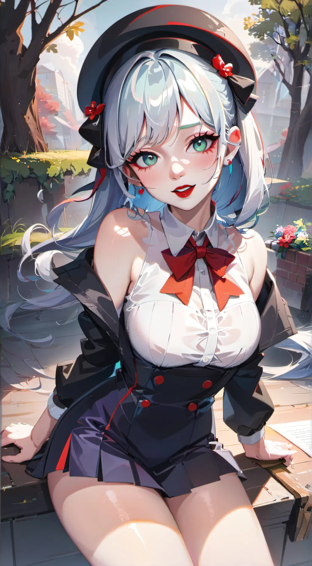 ai character: mime girl background