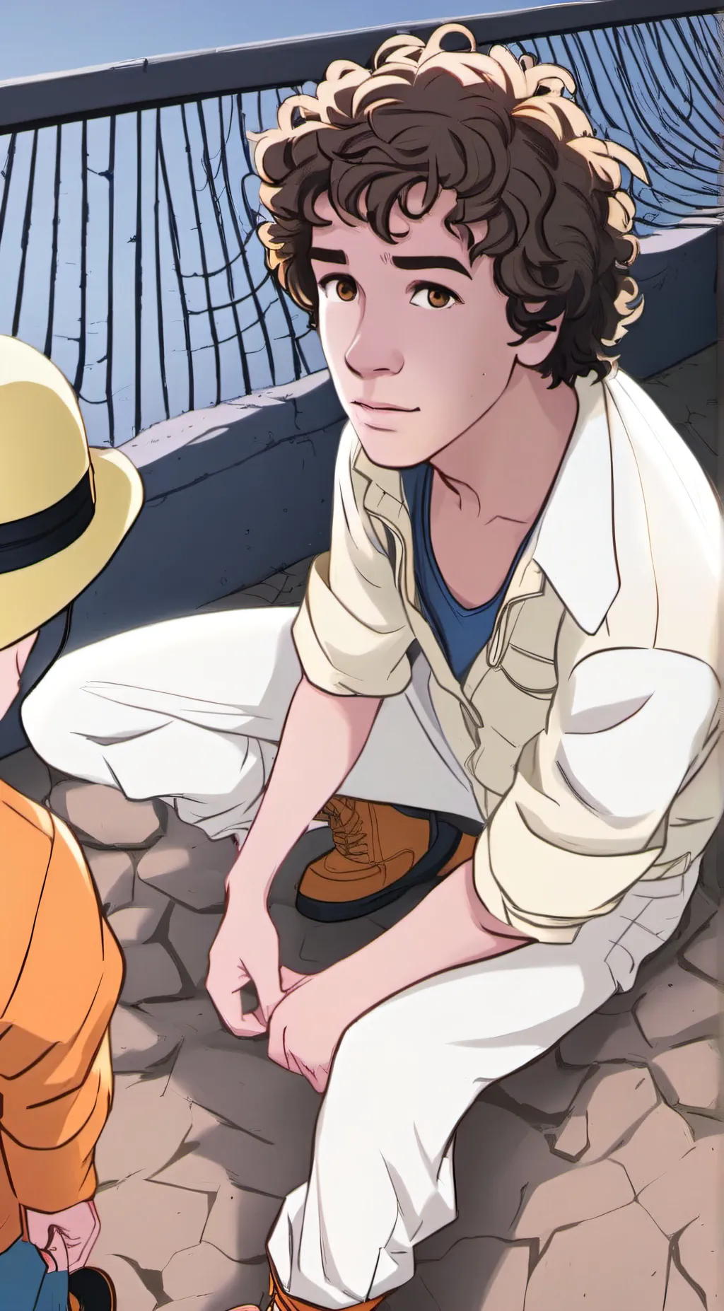 ai character: Stanley Yelnats  background