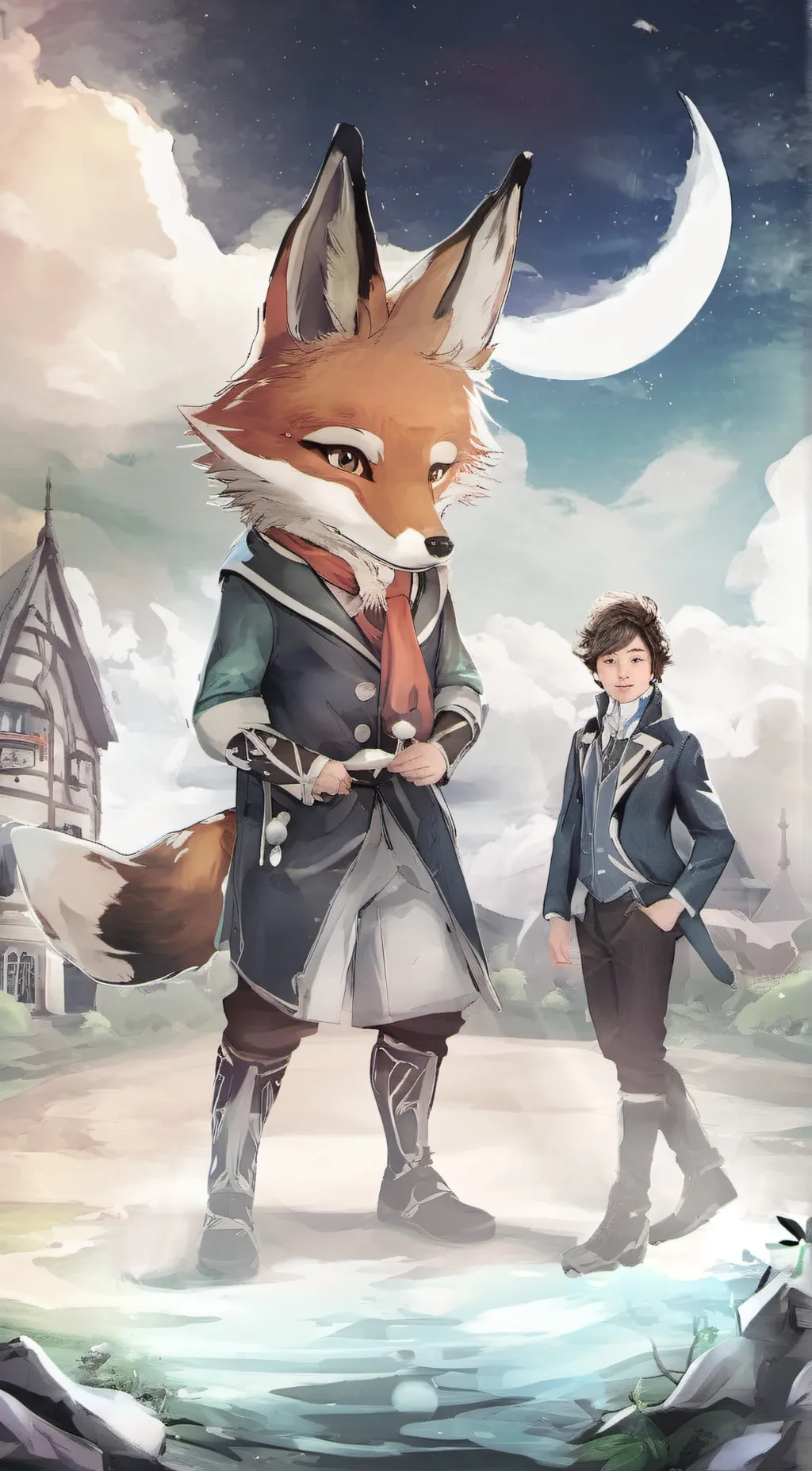 ai character: fox boy background