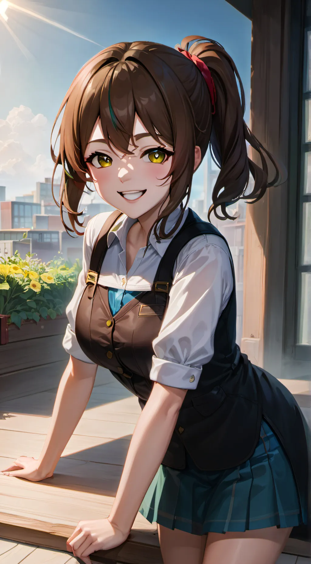 ai character: olive background