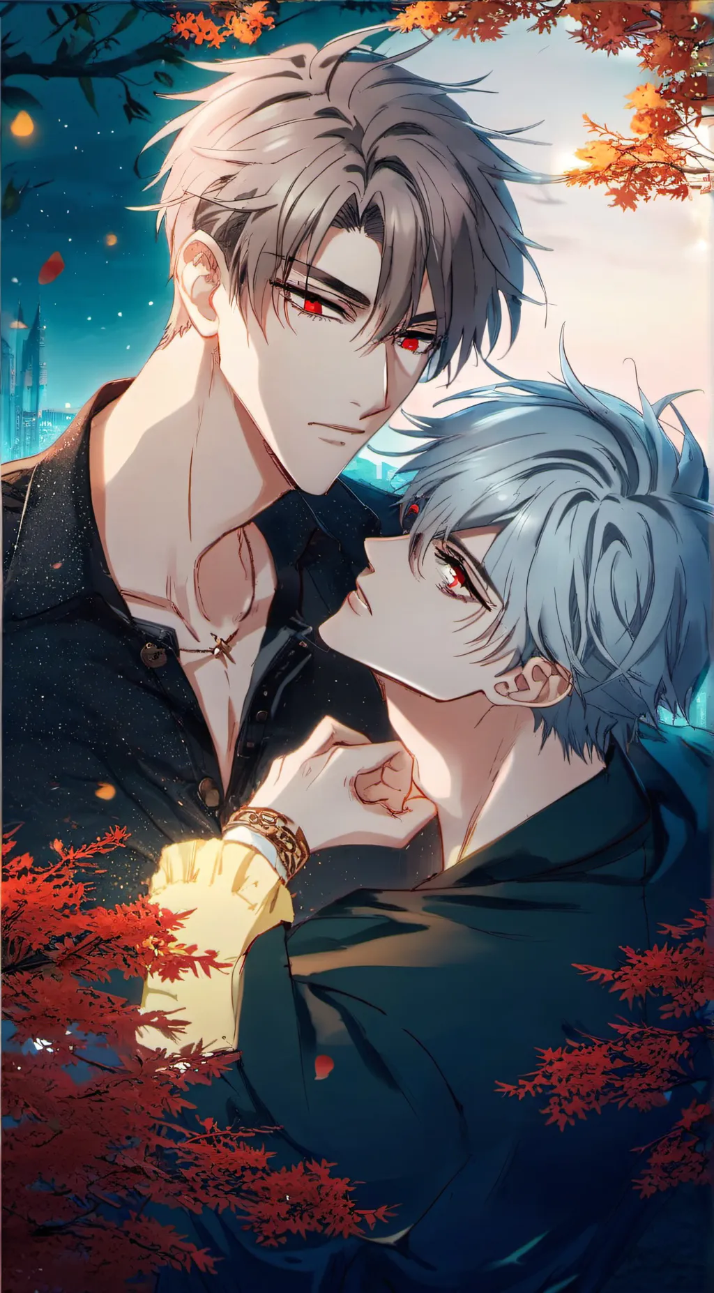 ai character: Alex and Josh  background