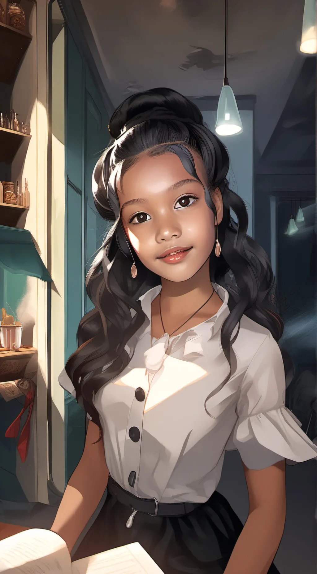 ai character: violet  background