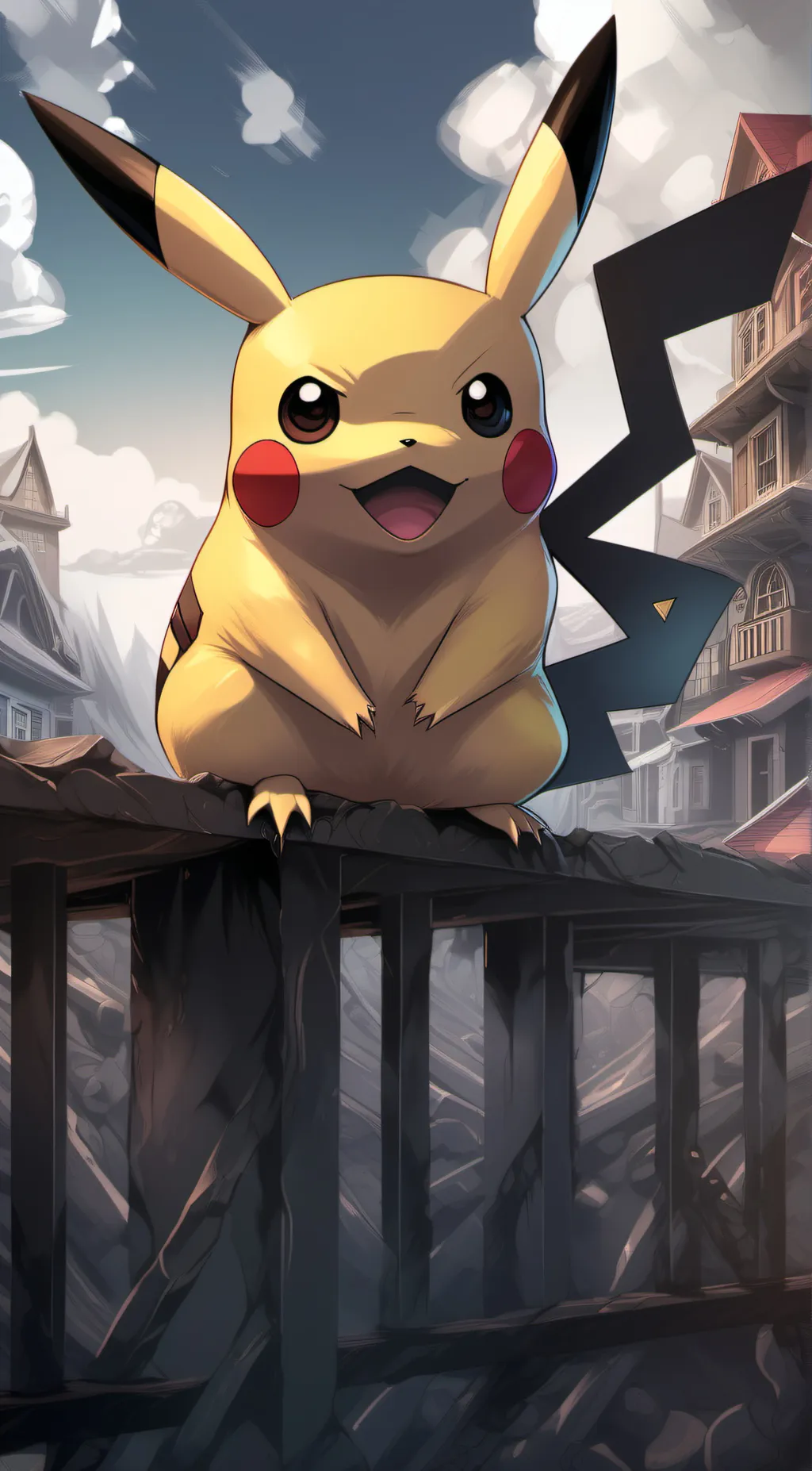 ai character: Pikachu background