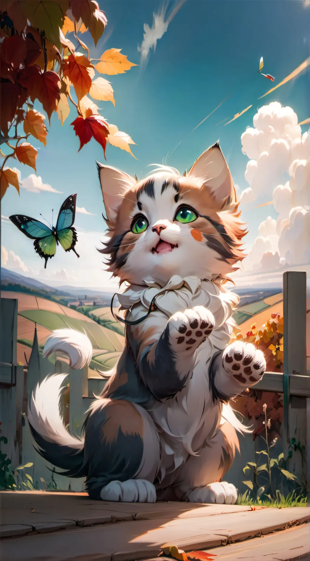 ai character: Cute Little Cat background