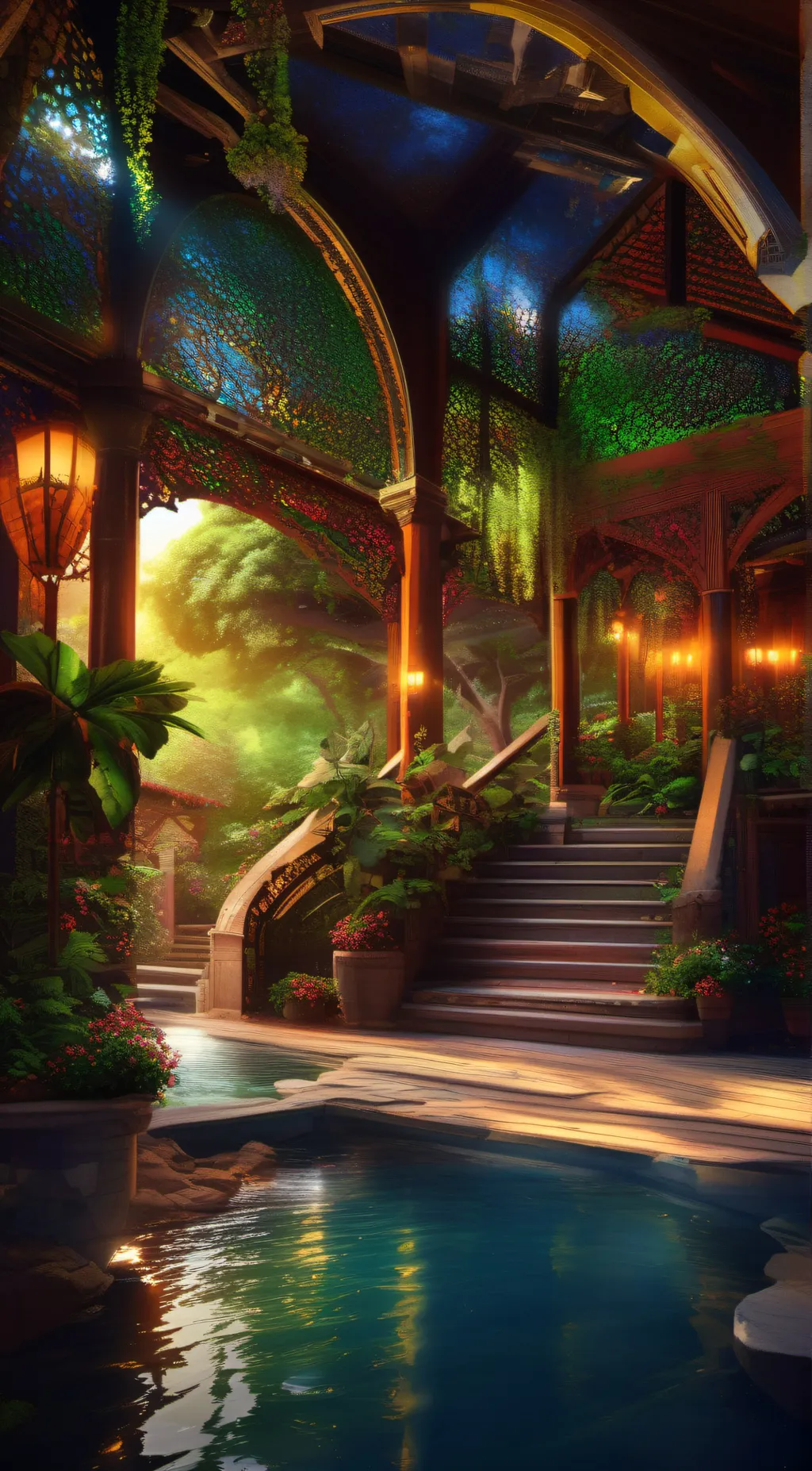 ai character: Calming place background