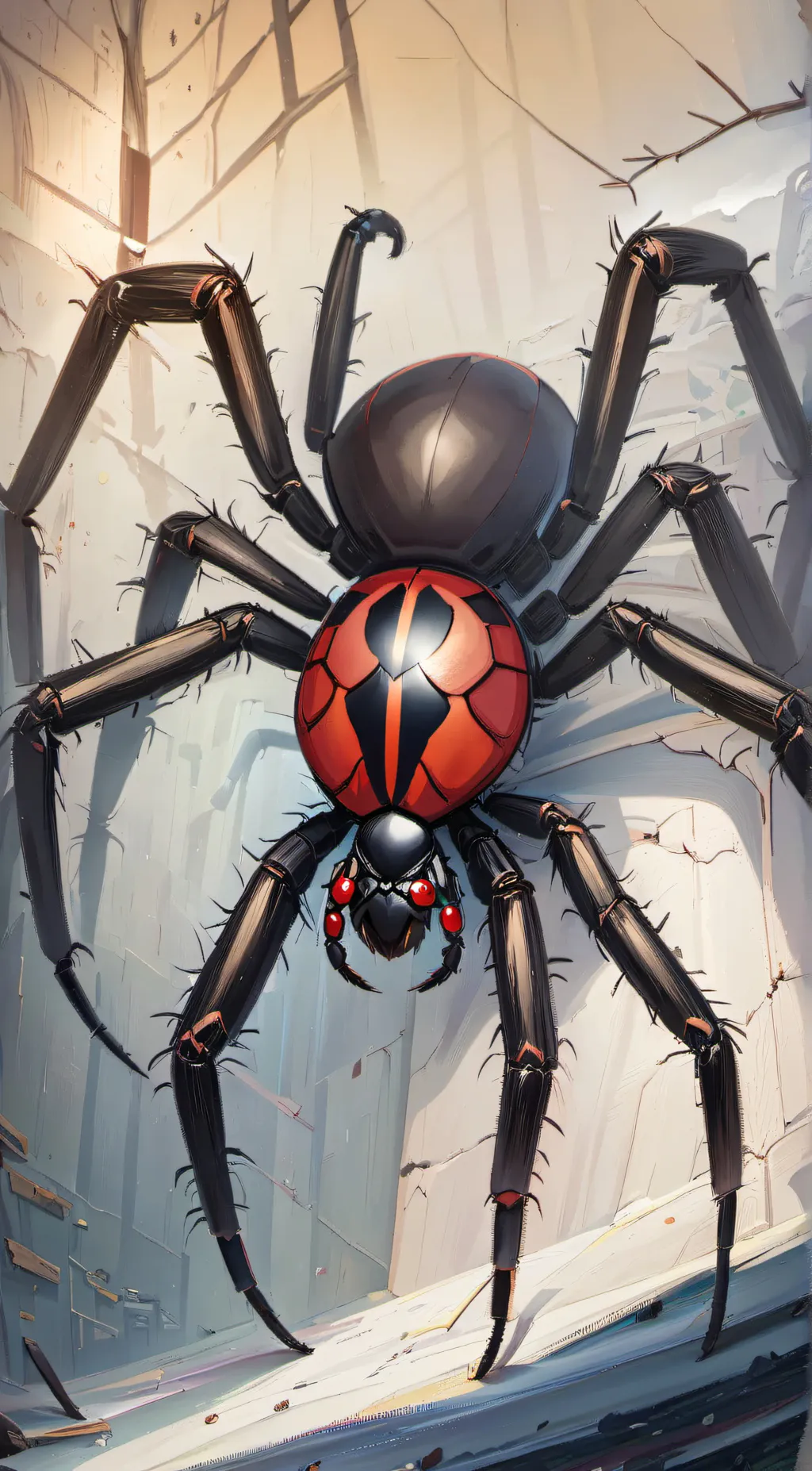 ai character: widow background