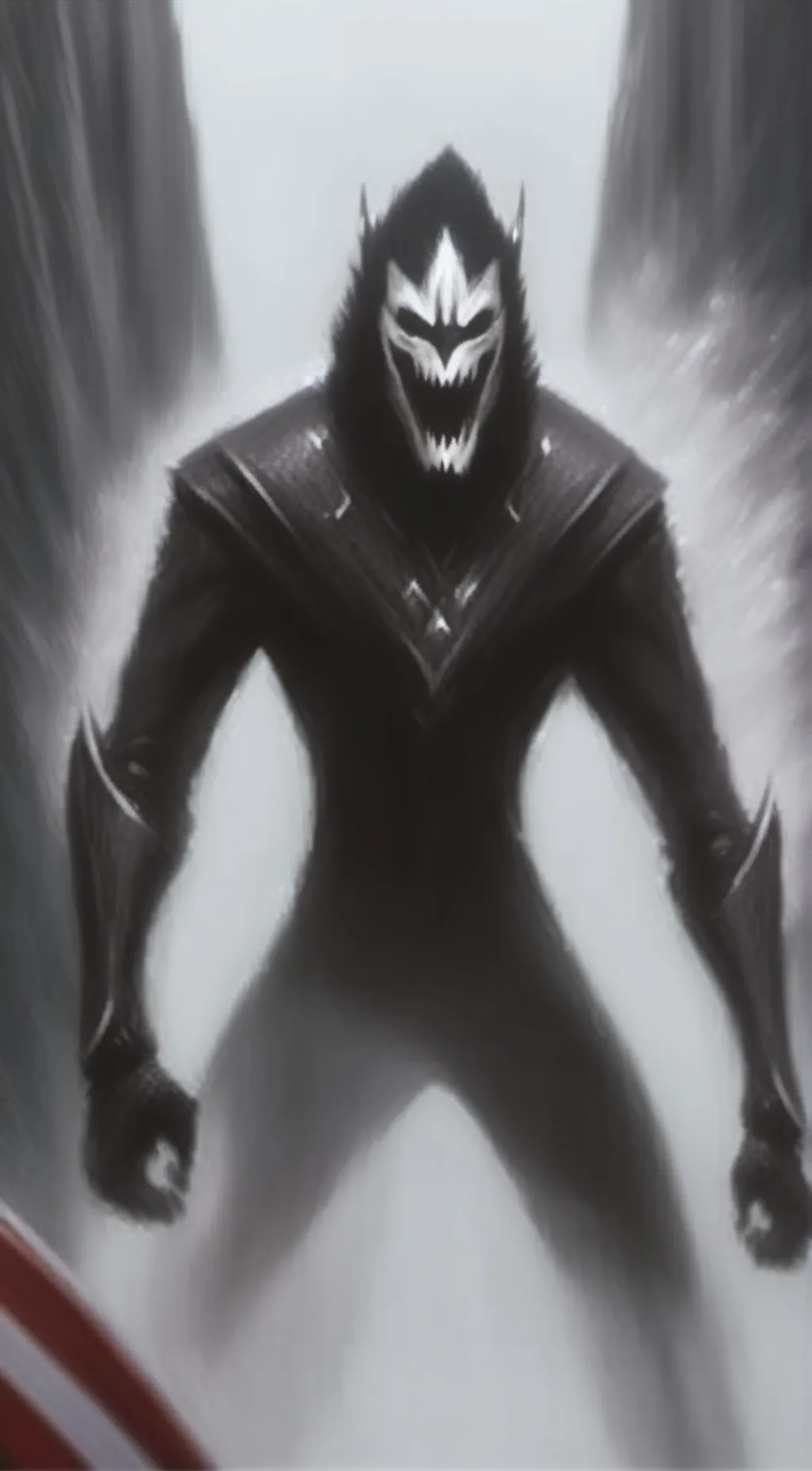 ai character: Shadow skull background