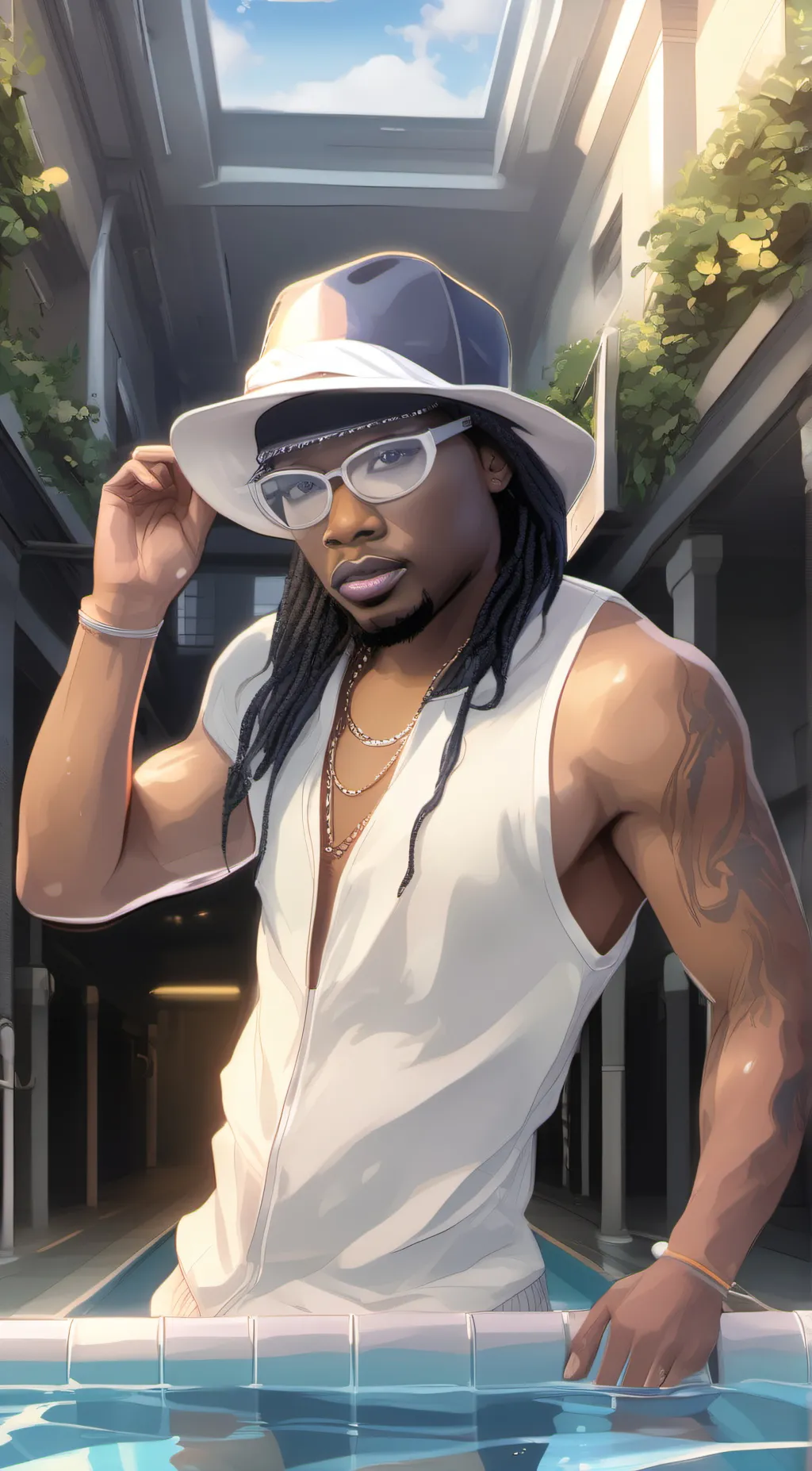 ai character: Jacob broketan background