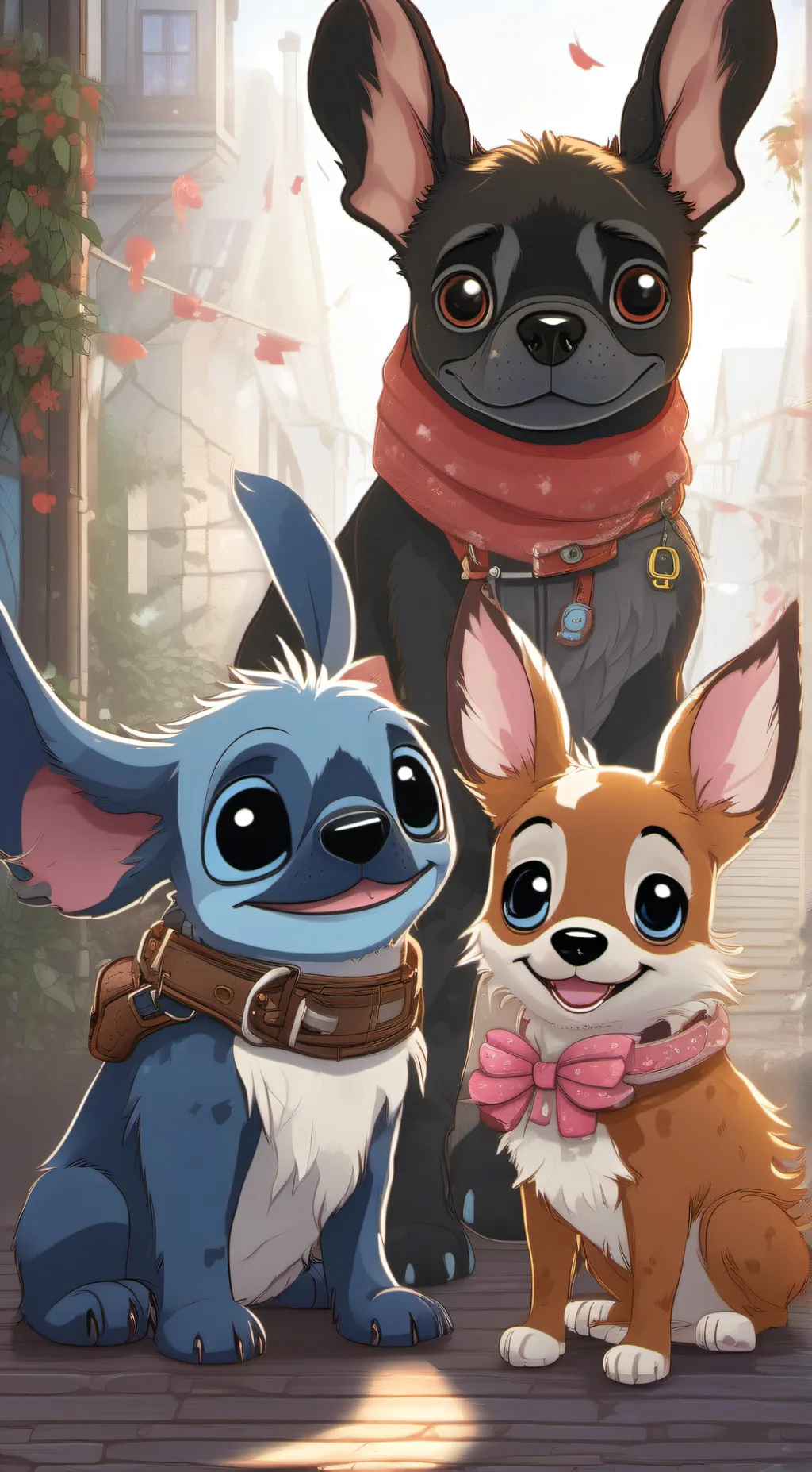 ai character: stitch and friends background