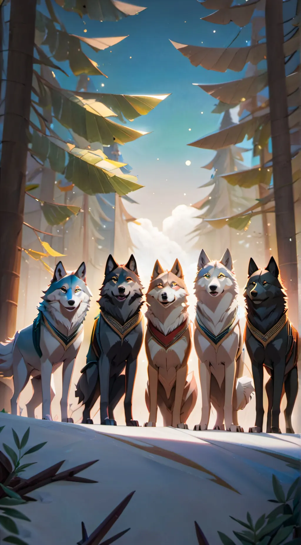 ai character: The element wolfs background